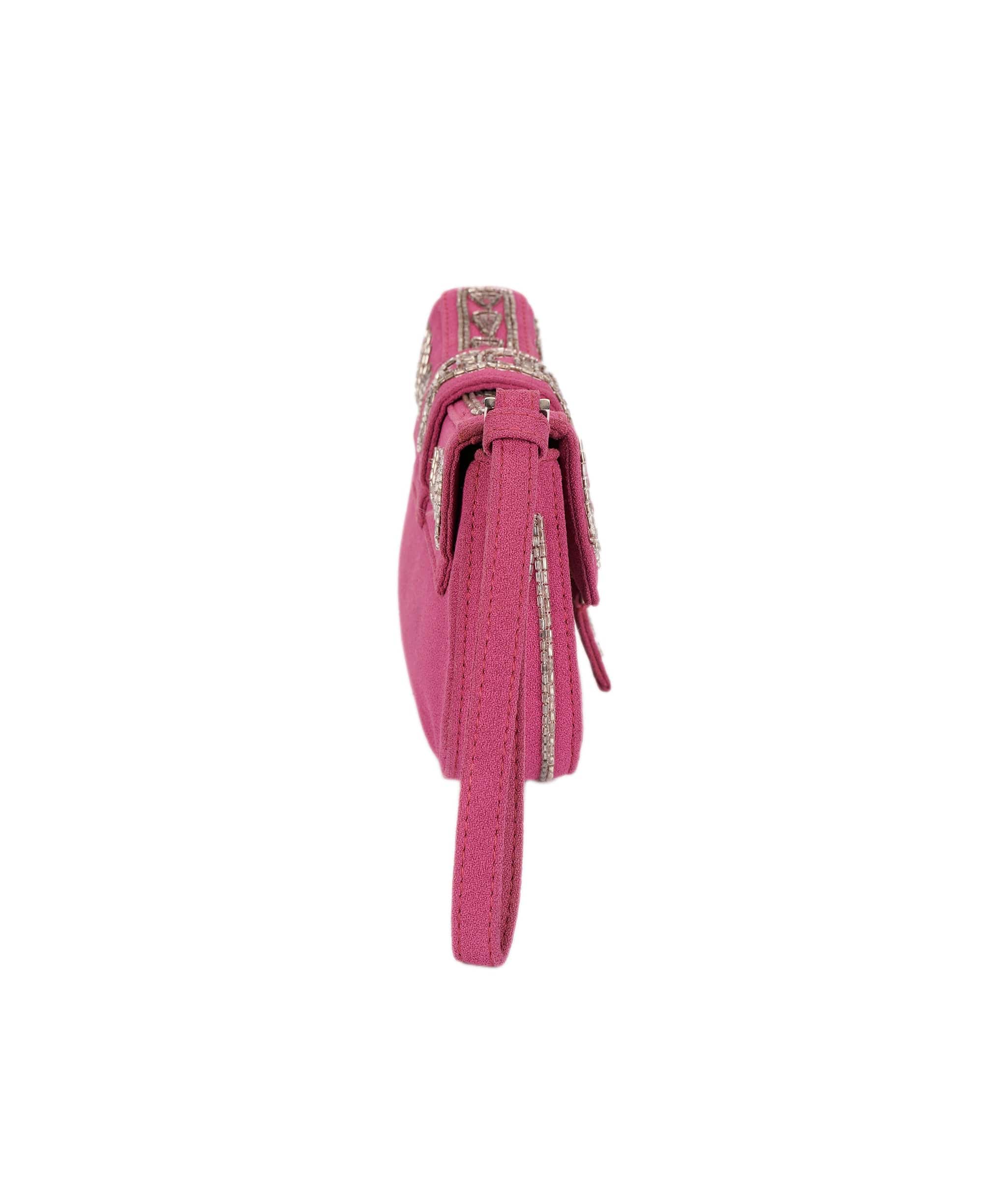 Christian Dior Dior Beaded Clutch Bag Purple DXBS1835