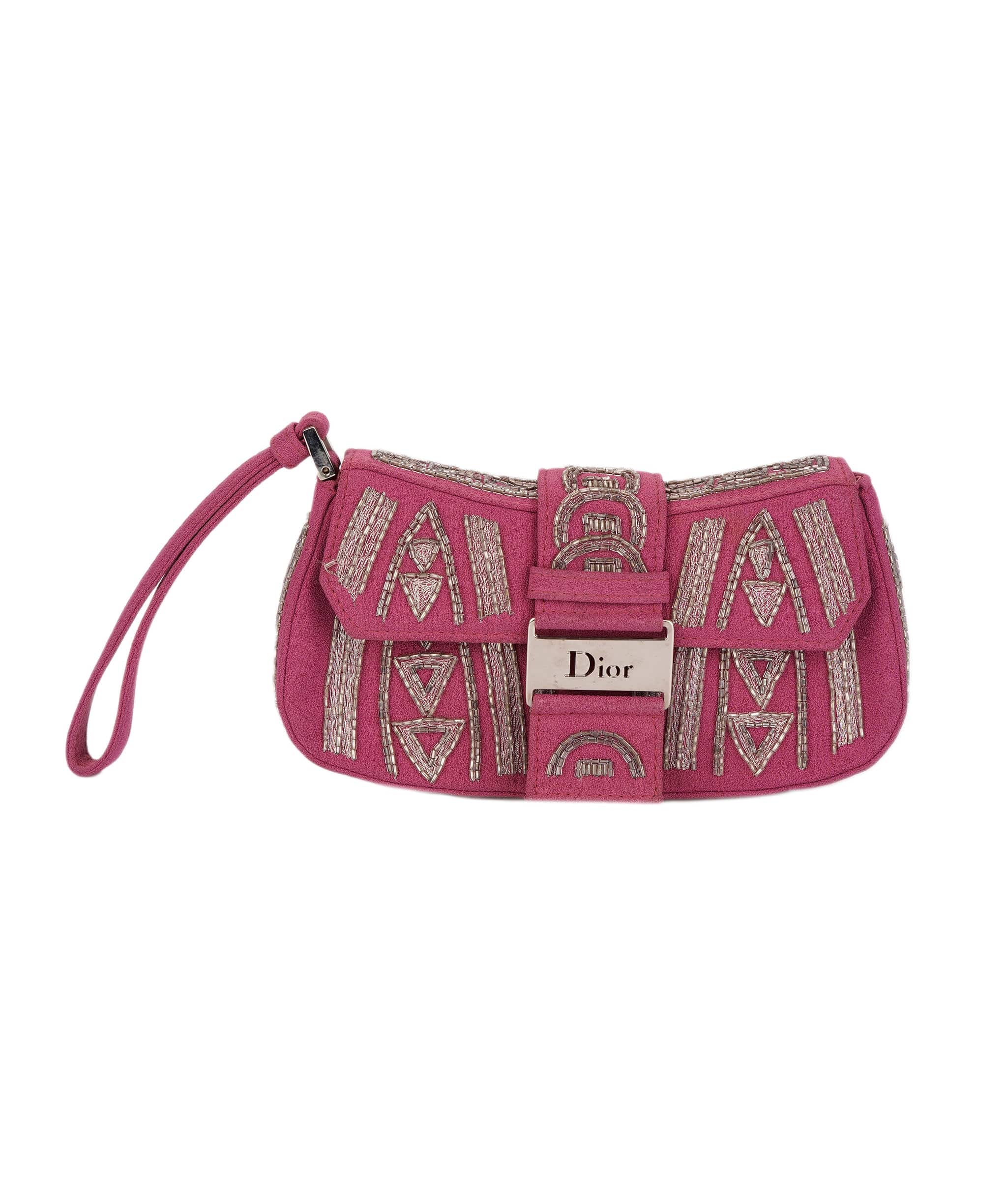 Christian Dior Dior Beaded Clutch Bag Purple DXBS1835