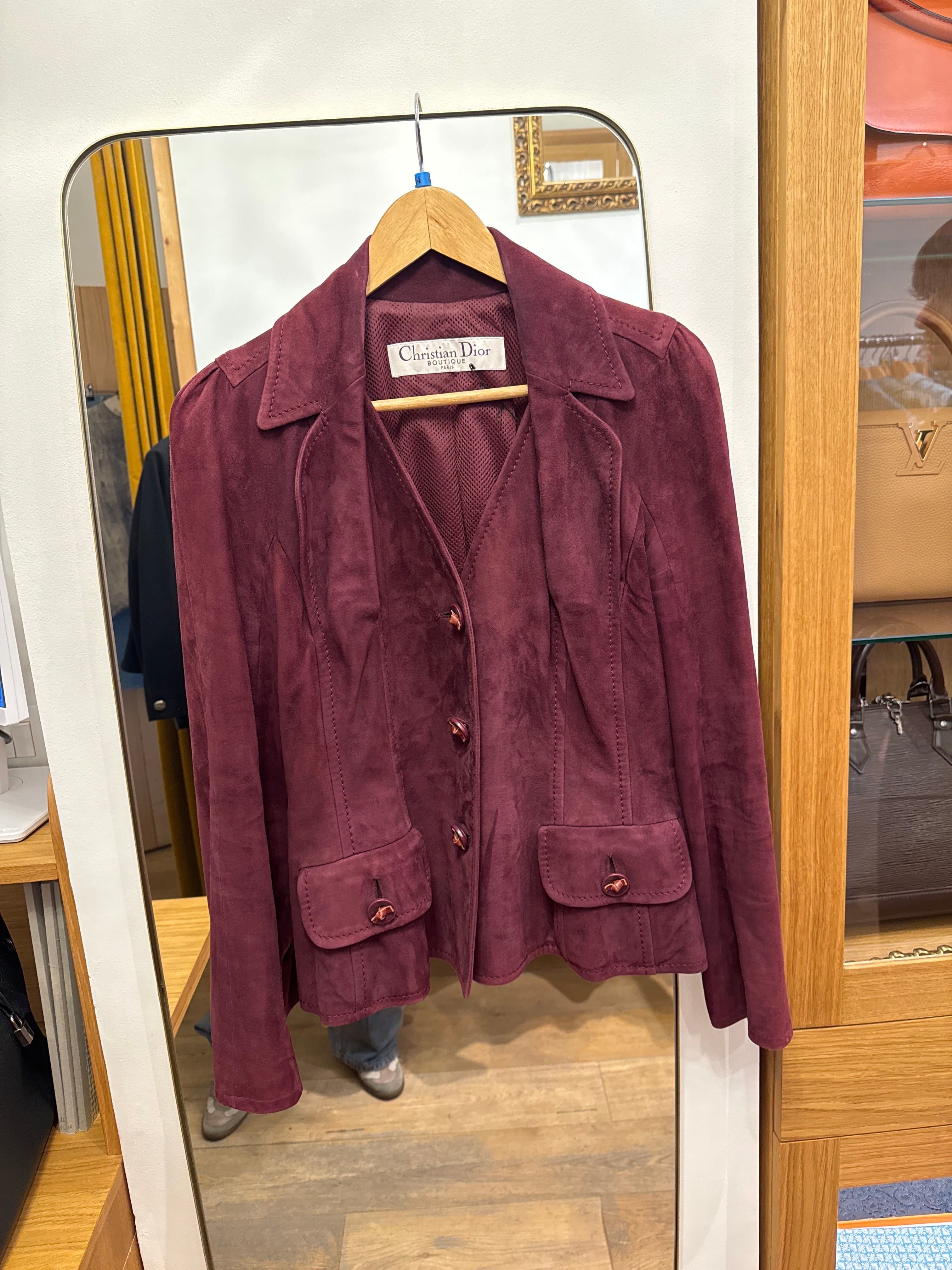 Christian Dior BORDEAUX SUEDE BAR JACKET AGC3301