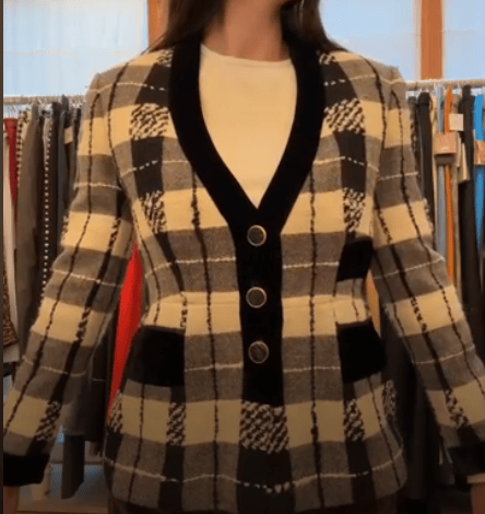 Christian Dior Christian Dior Black and white tartan bar jacket AGC3103