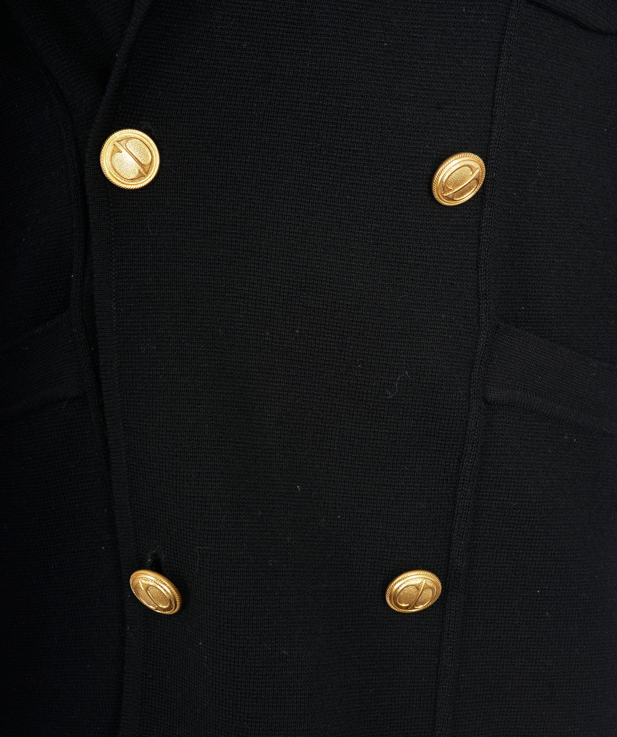 Christian Dior Christian Dior Black Knit Double Breasted Cardigan ALC1387