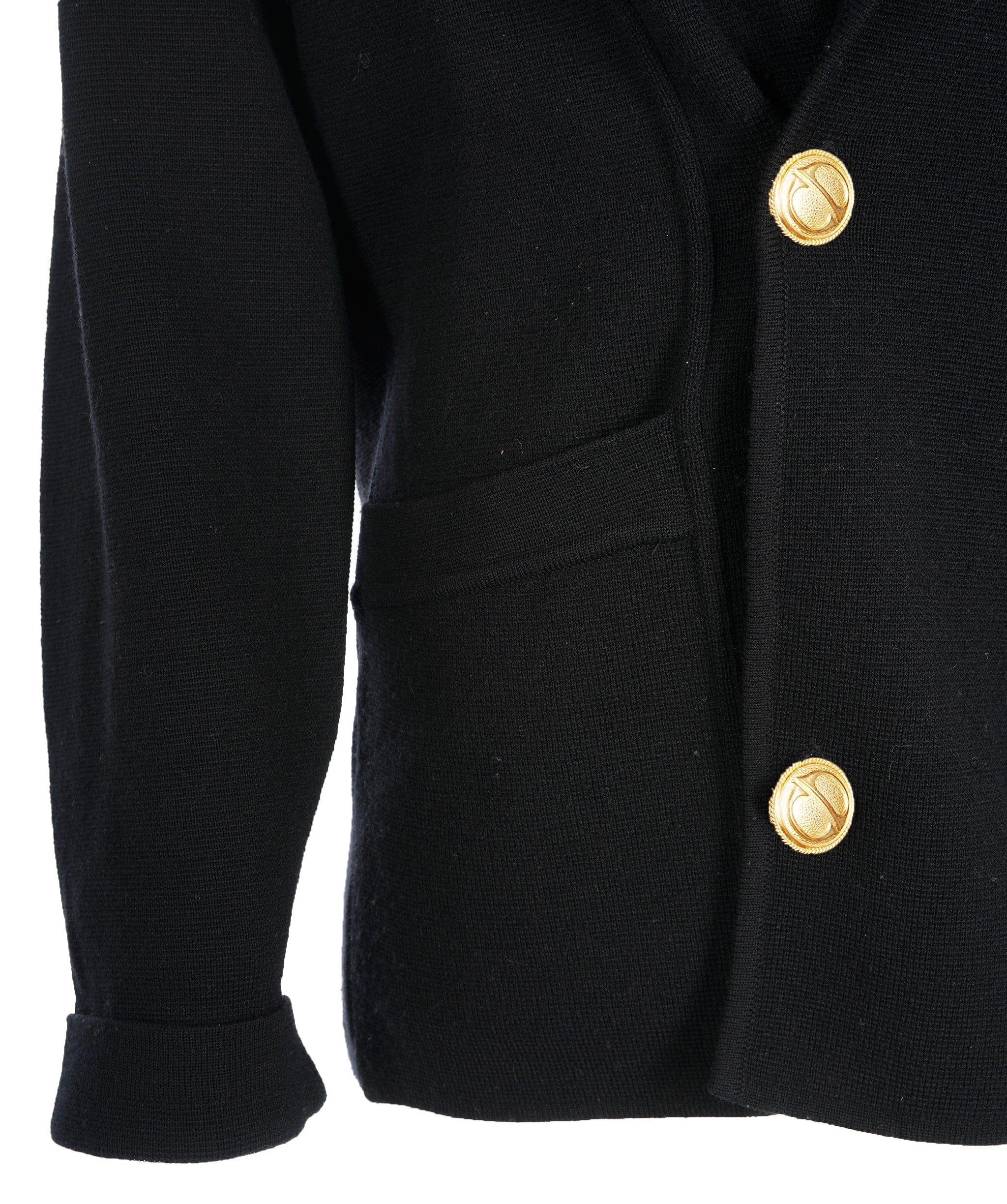 Christian Dior Christian Dior Black Knit Double Breasted Cardigan ALC1387