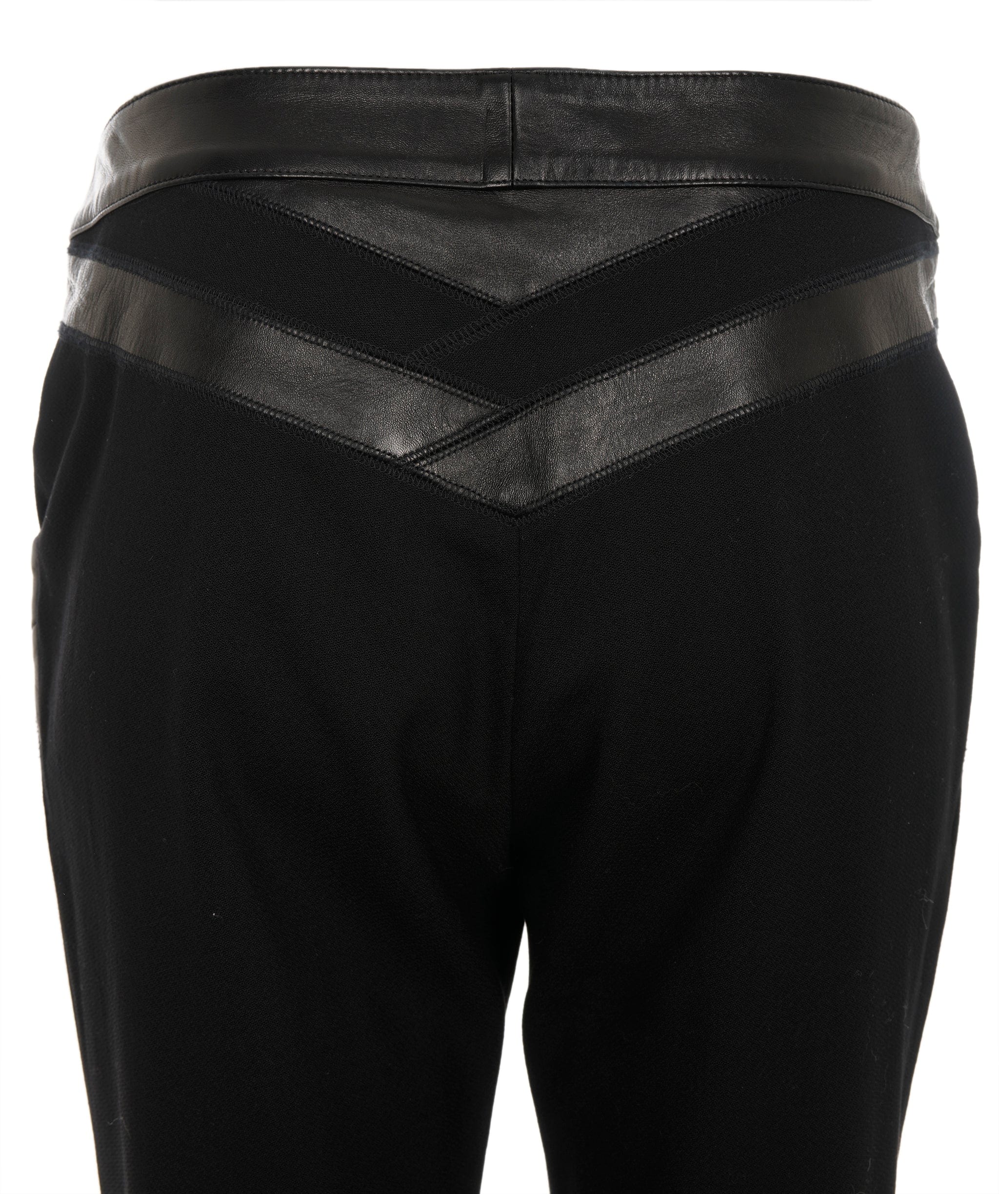 Christian Dior Christian Dior black wool and leather suit AGC2628