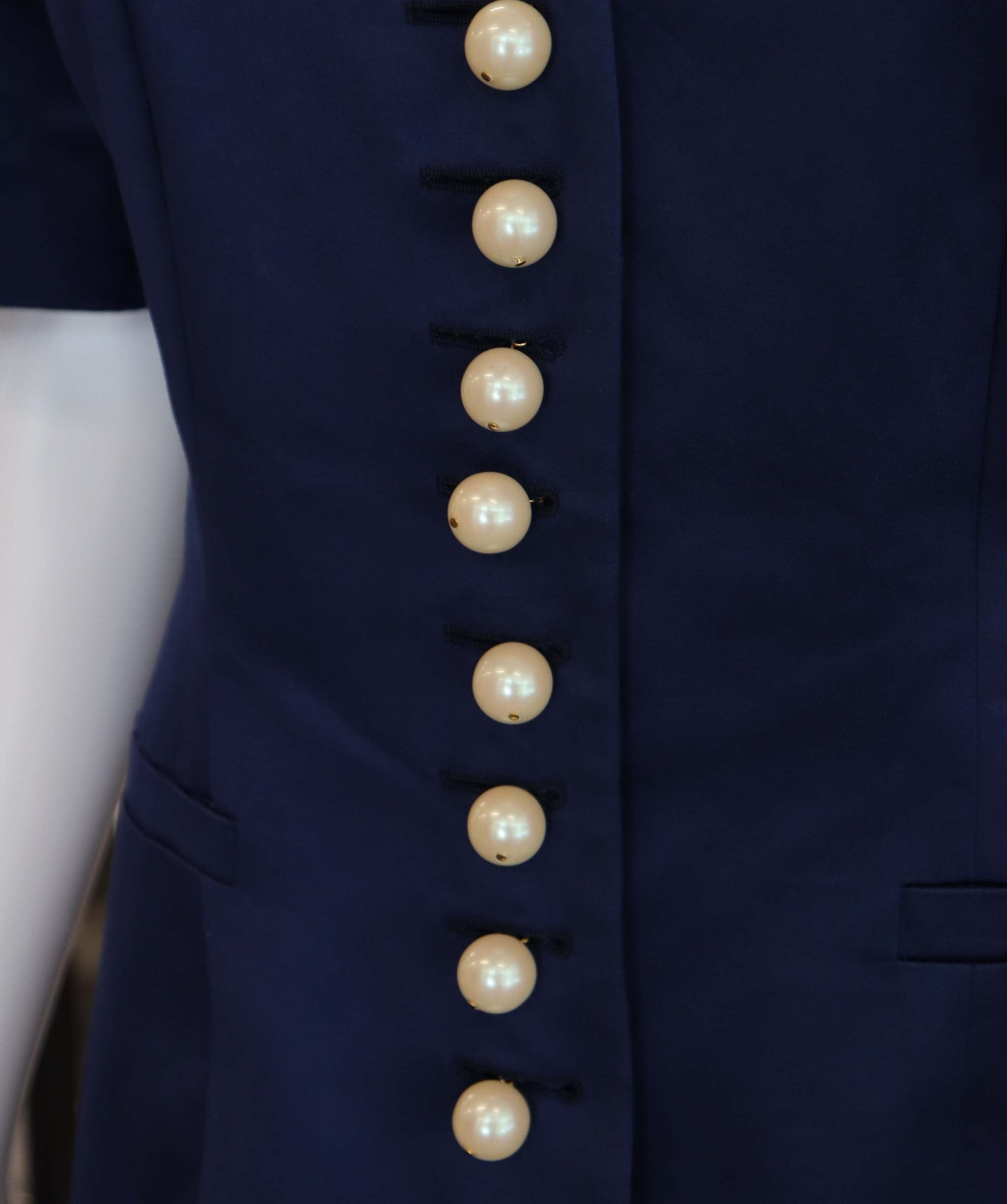 Christian Dior CHRISTIAN DIOR Button pearls short sleeves jacket AGC2959