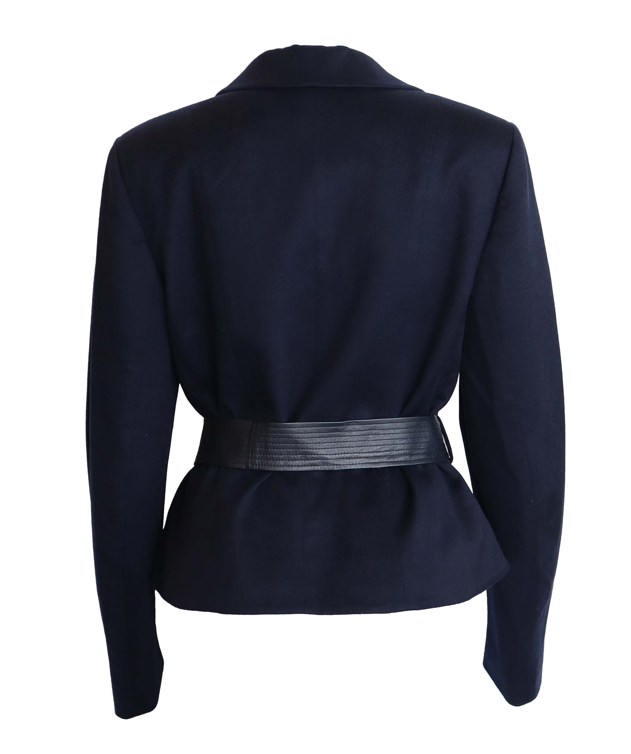 Christian Dior CHRISTIAN DIOR Classic cashmere jacket with belt AGC2298