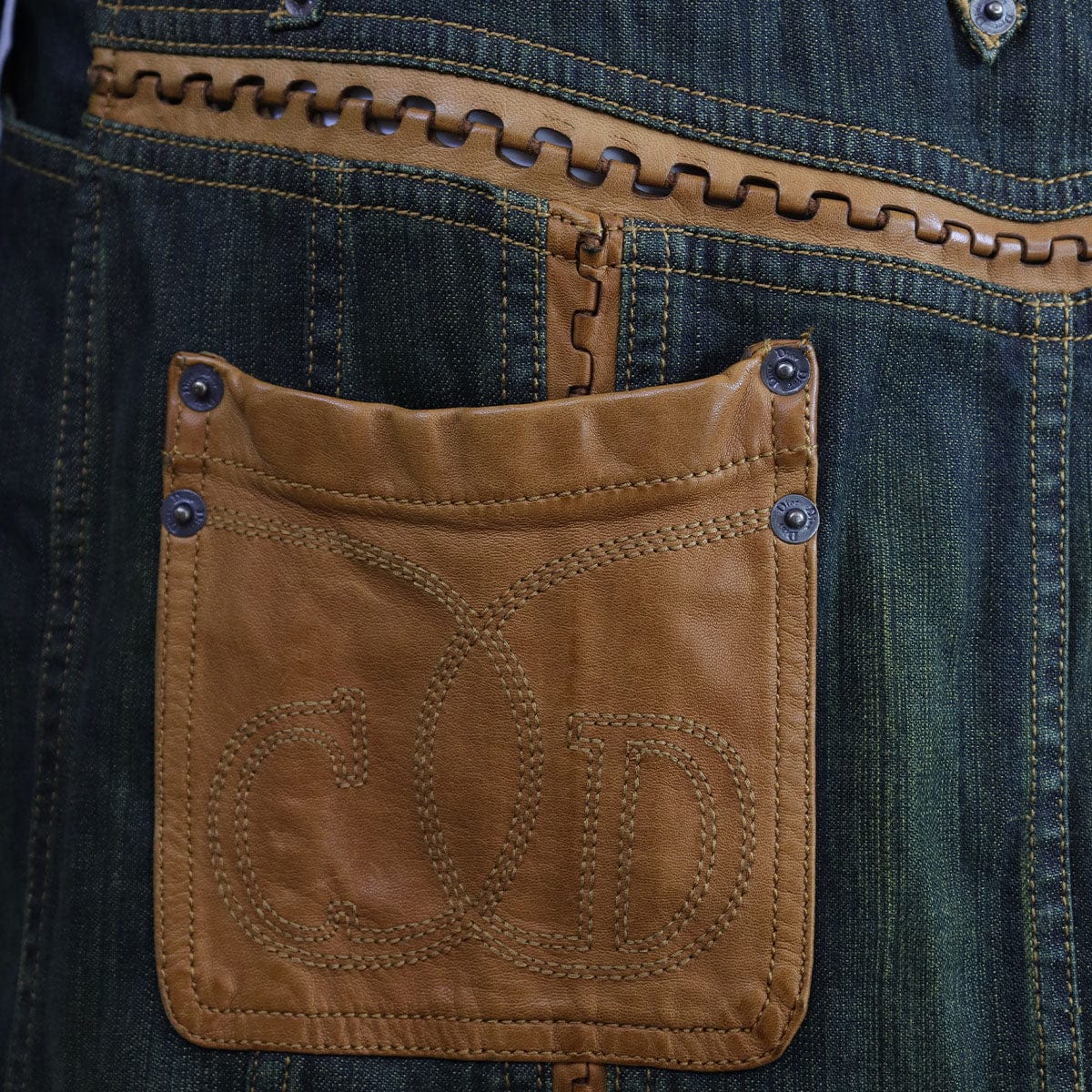 Christian Dior CHRISTIAN DIOR Denim and leather Bar coat AGC2246