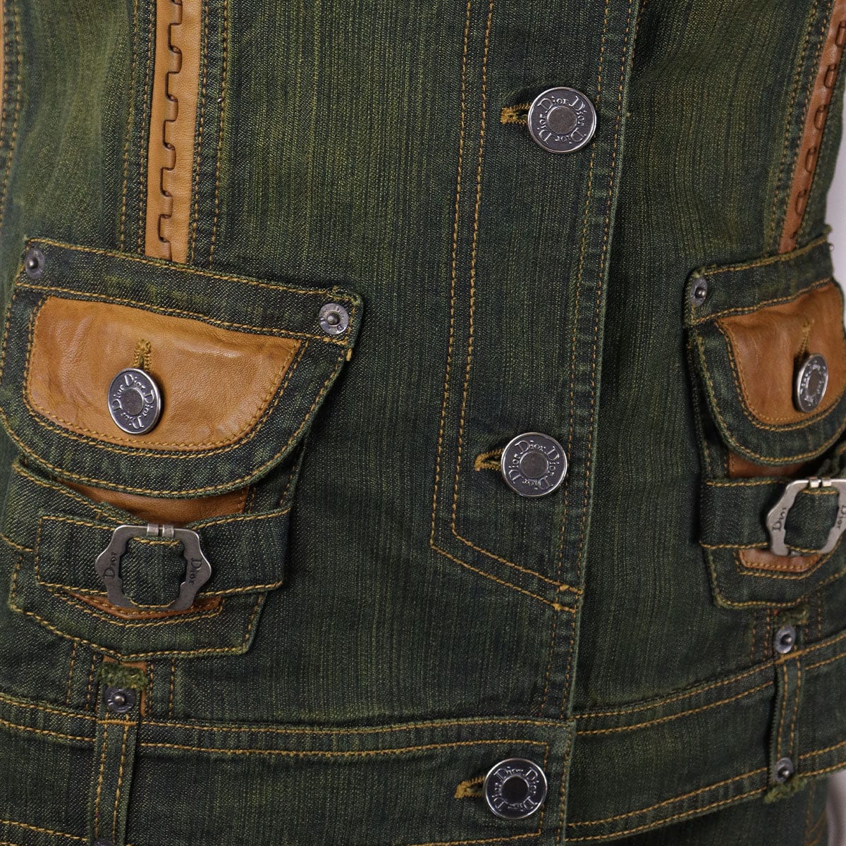 Christian Dior CHRISTIAN DIOR Dior jean and leather waistcoat AGC2949