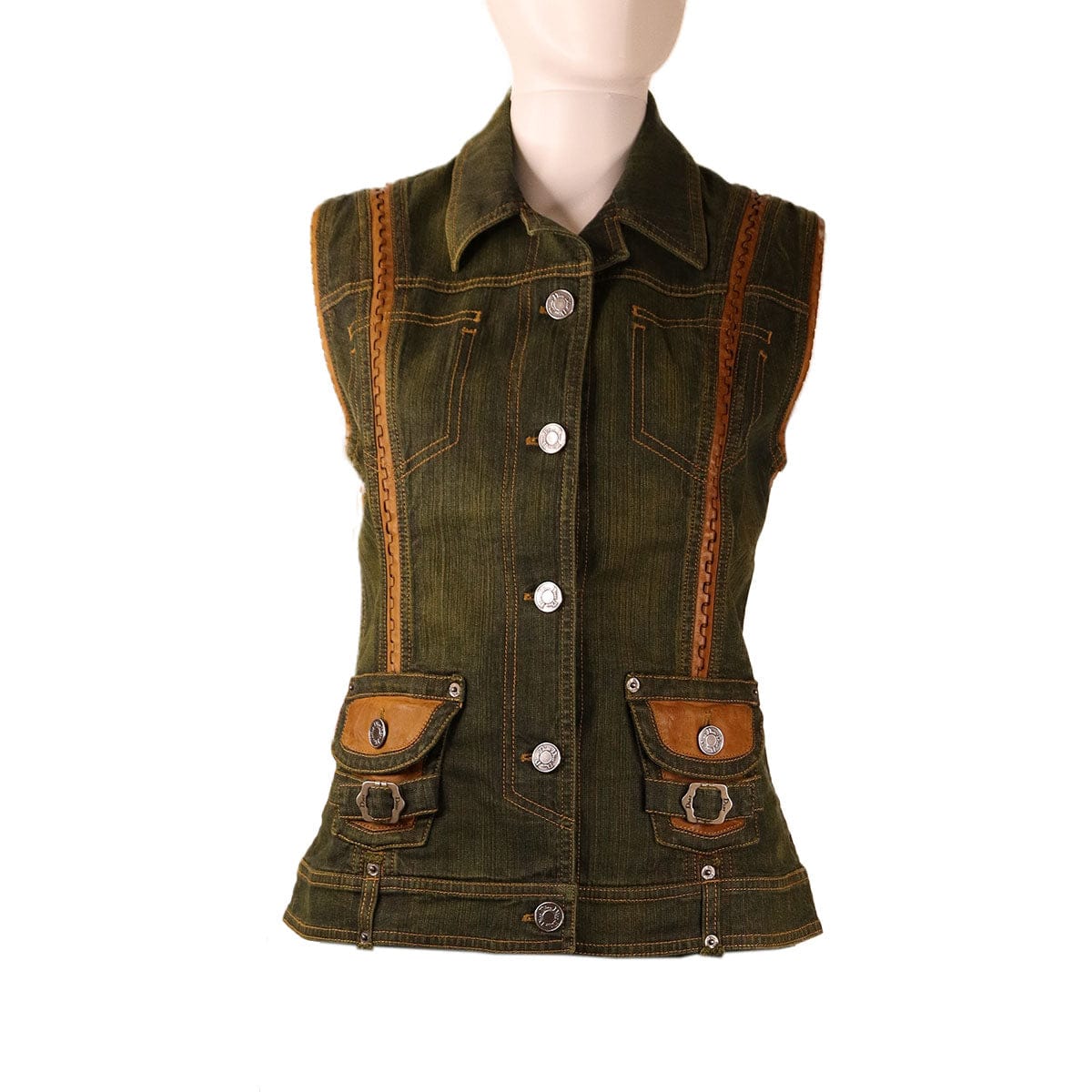 Christian Dior CHRISTIAN DIOR Dior jean and leather waistcoat AGC2949