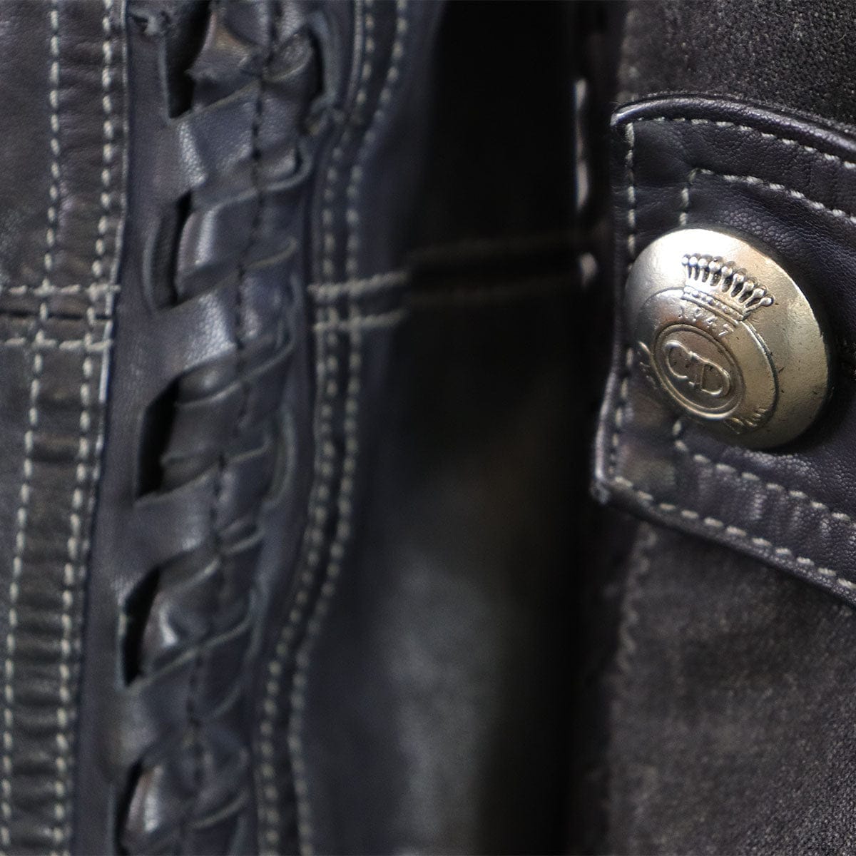 Christian Dior CHRISTIAN DIOR Jean and leather coat AGC2962