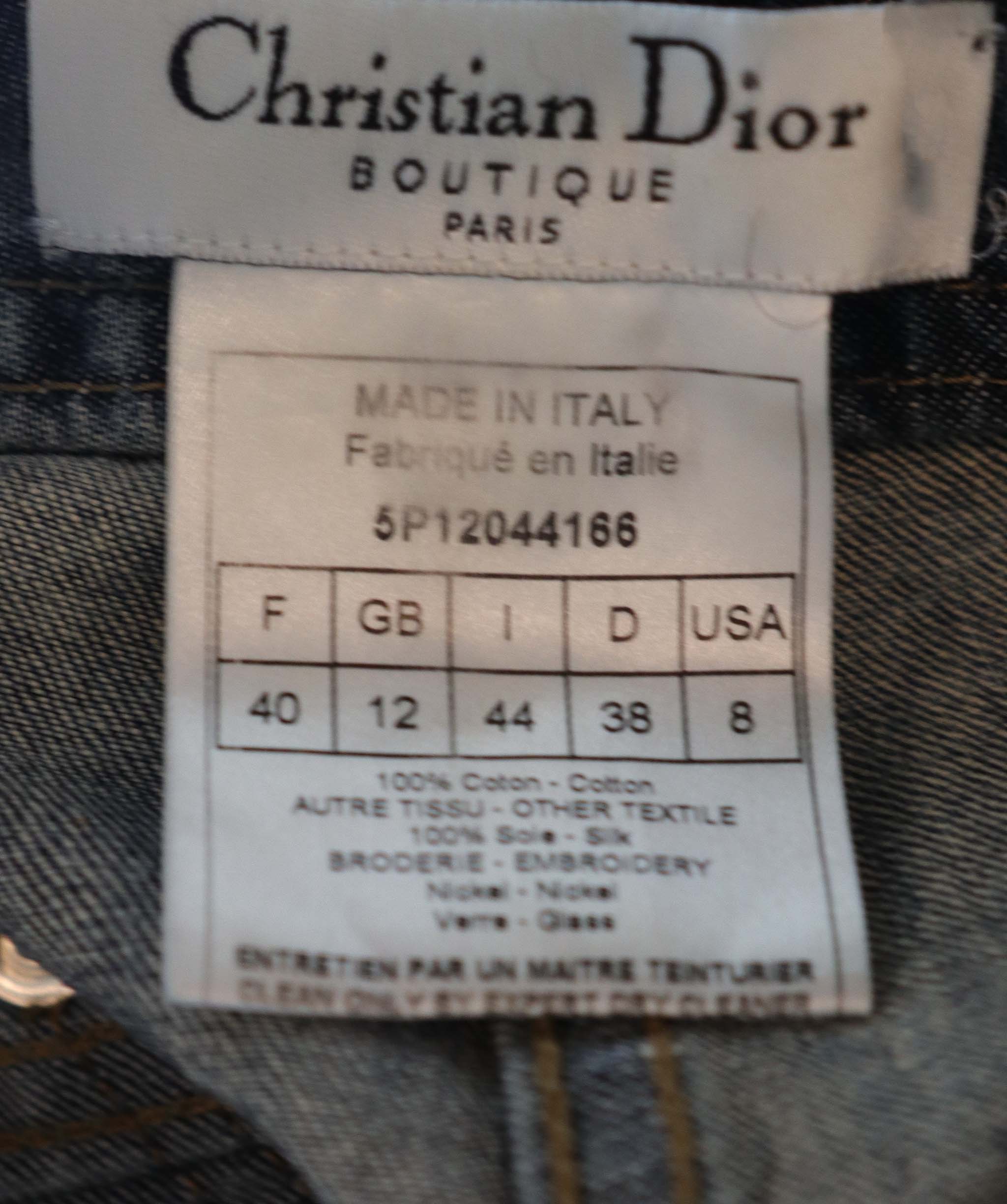 Christian Dior Christian Dior jeans with flowers AGC2599