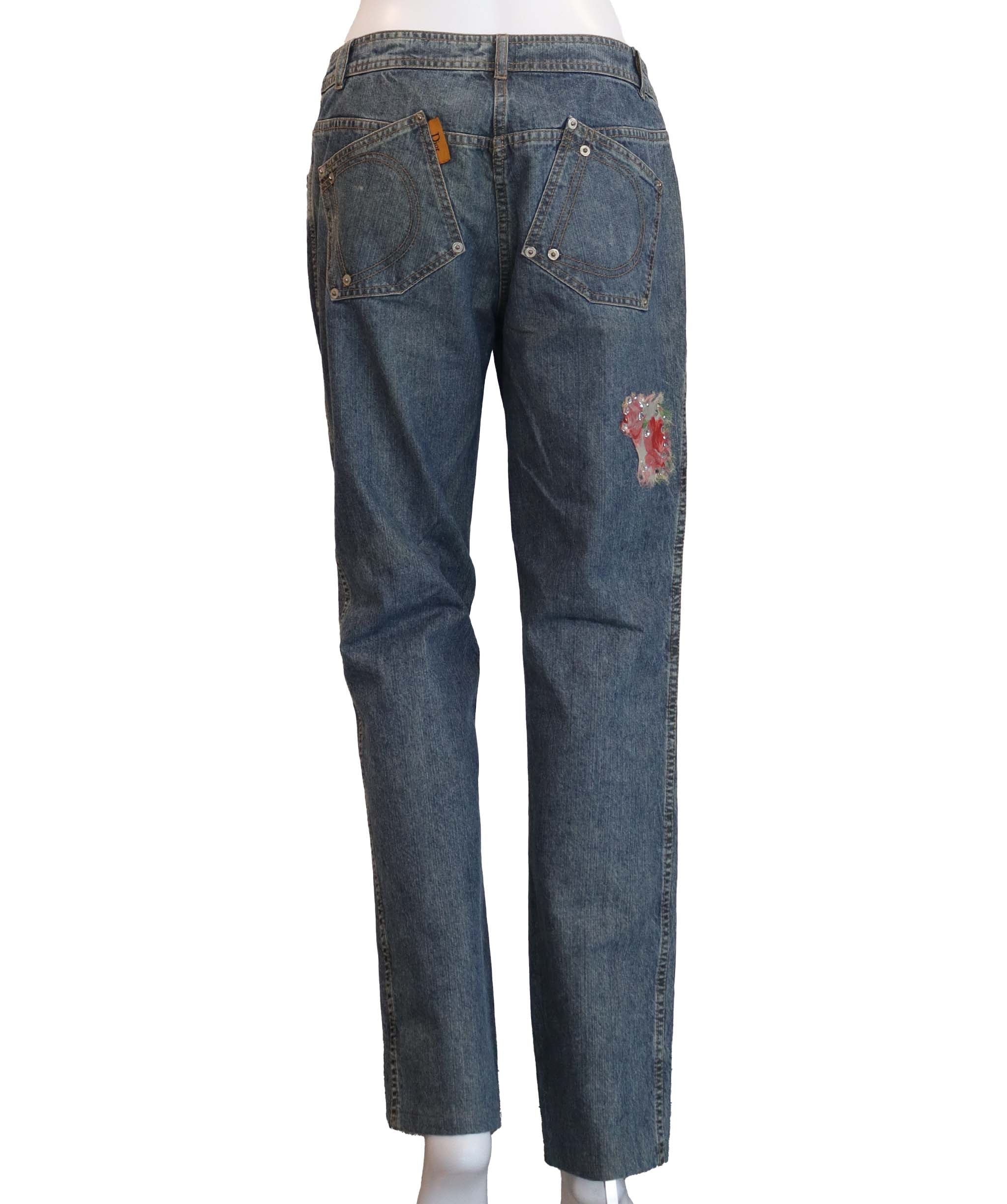Christian Dior Christian Dior jeans with flowers AGC2599