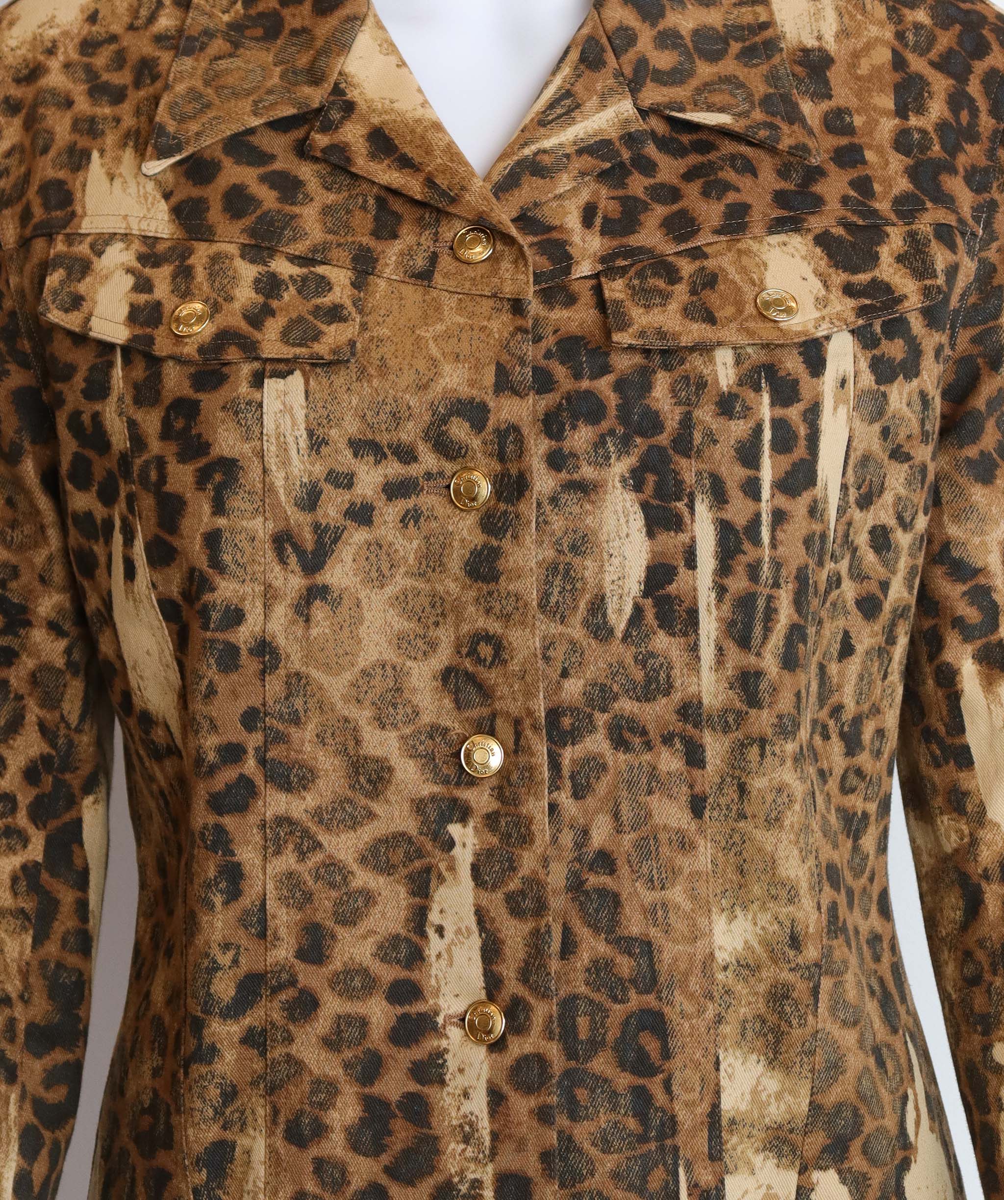 Christian Dior Christian Dior leopard jean jacket AGC2499