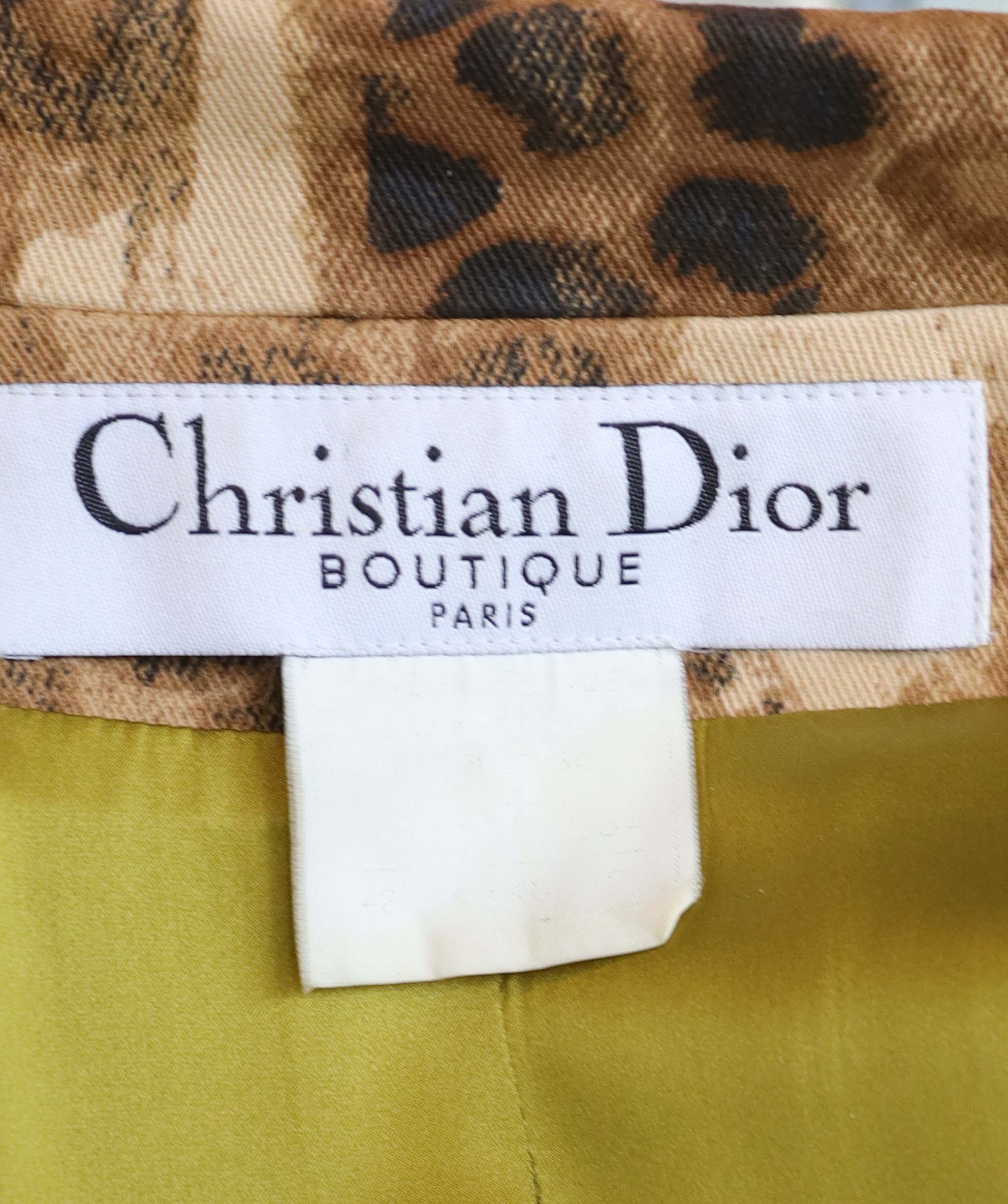 Christian Dior Christian Dior leopard jean jacket AGC2499