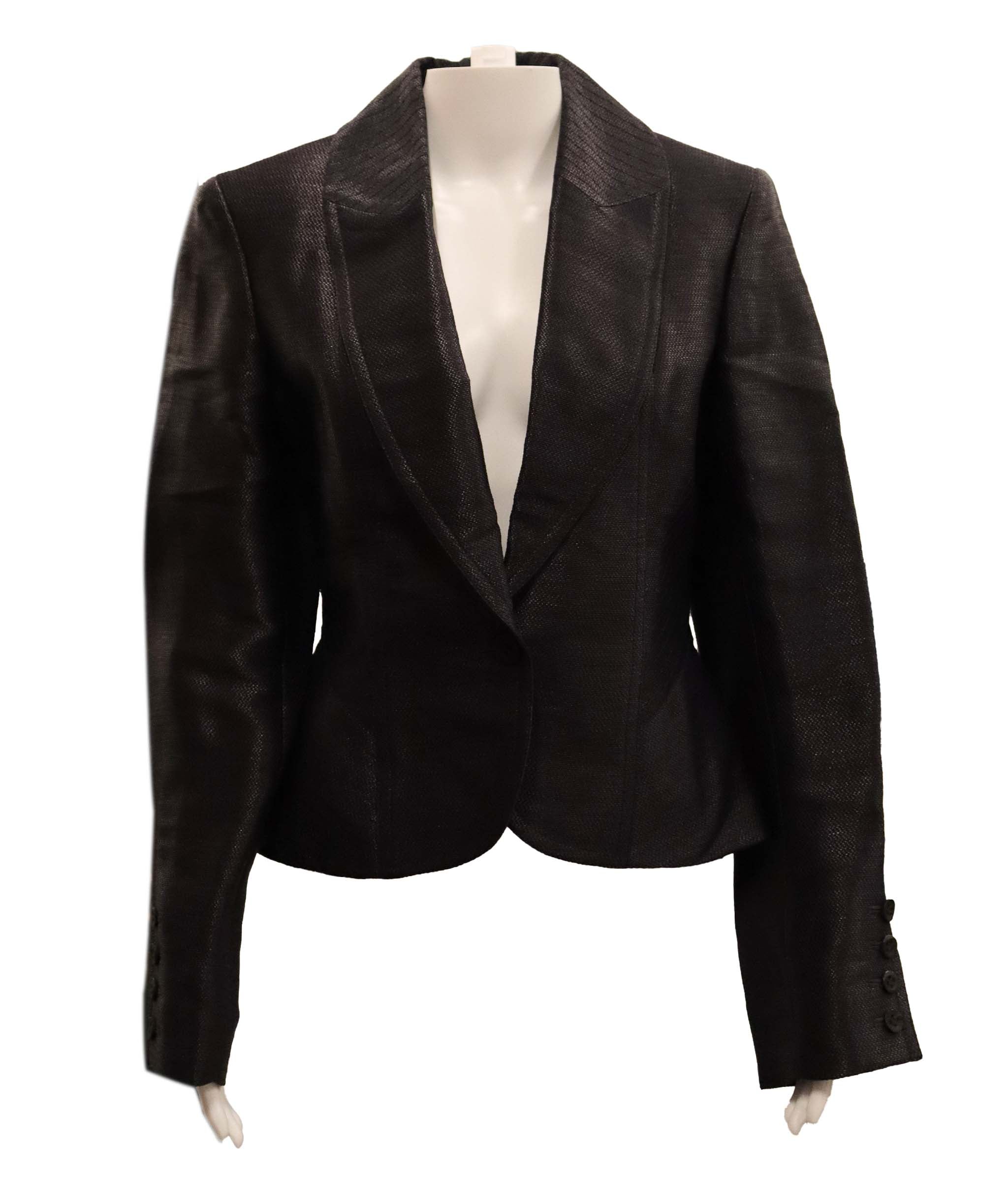 Christian Dior Christian Dior navy blue raphia jaket AGC2605