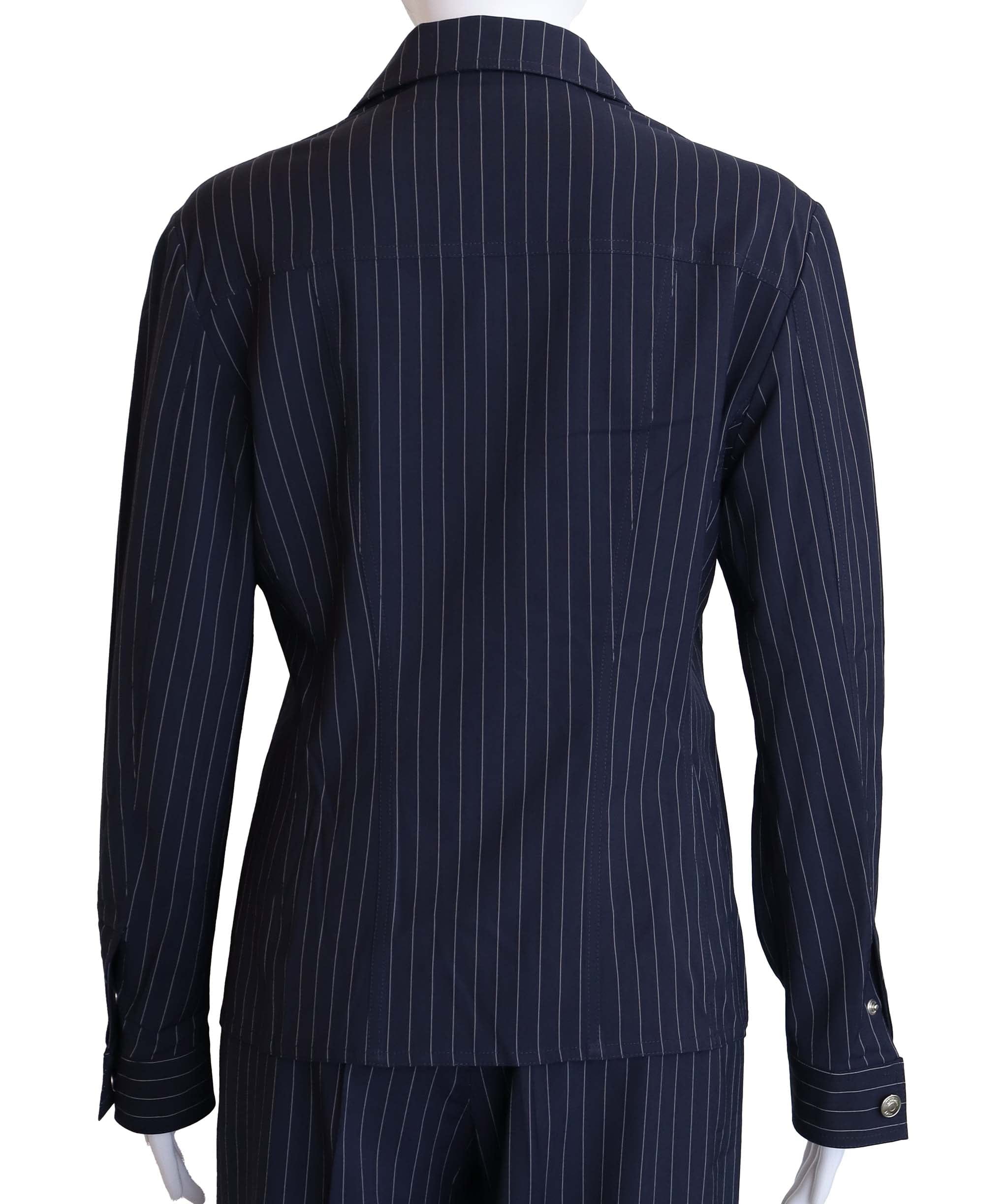 Christian Dior Christian Dior navy stripe suit AGC2529