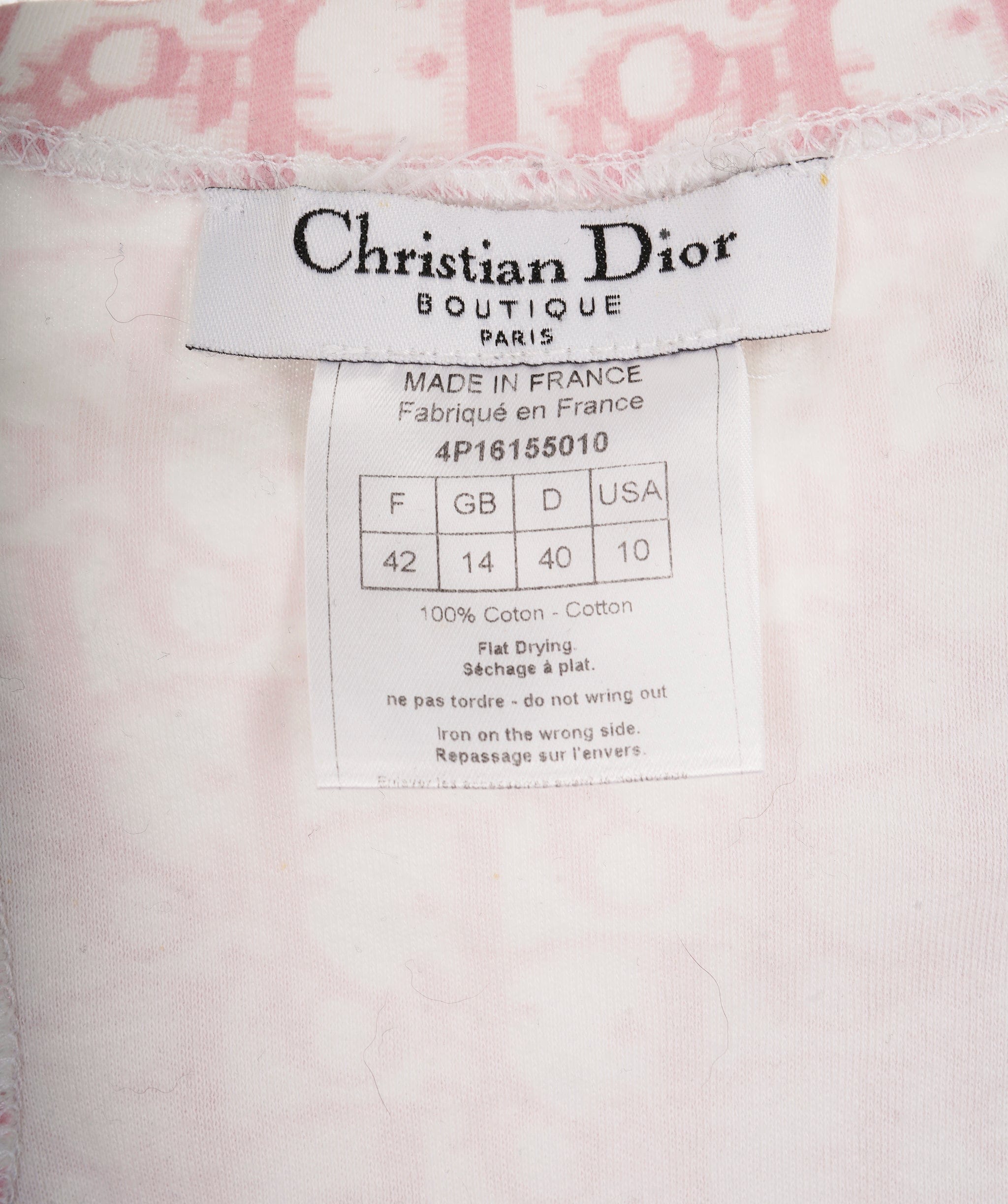 Christian Dior Christian Dior Pink Vintage Tank Top ALC3542