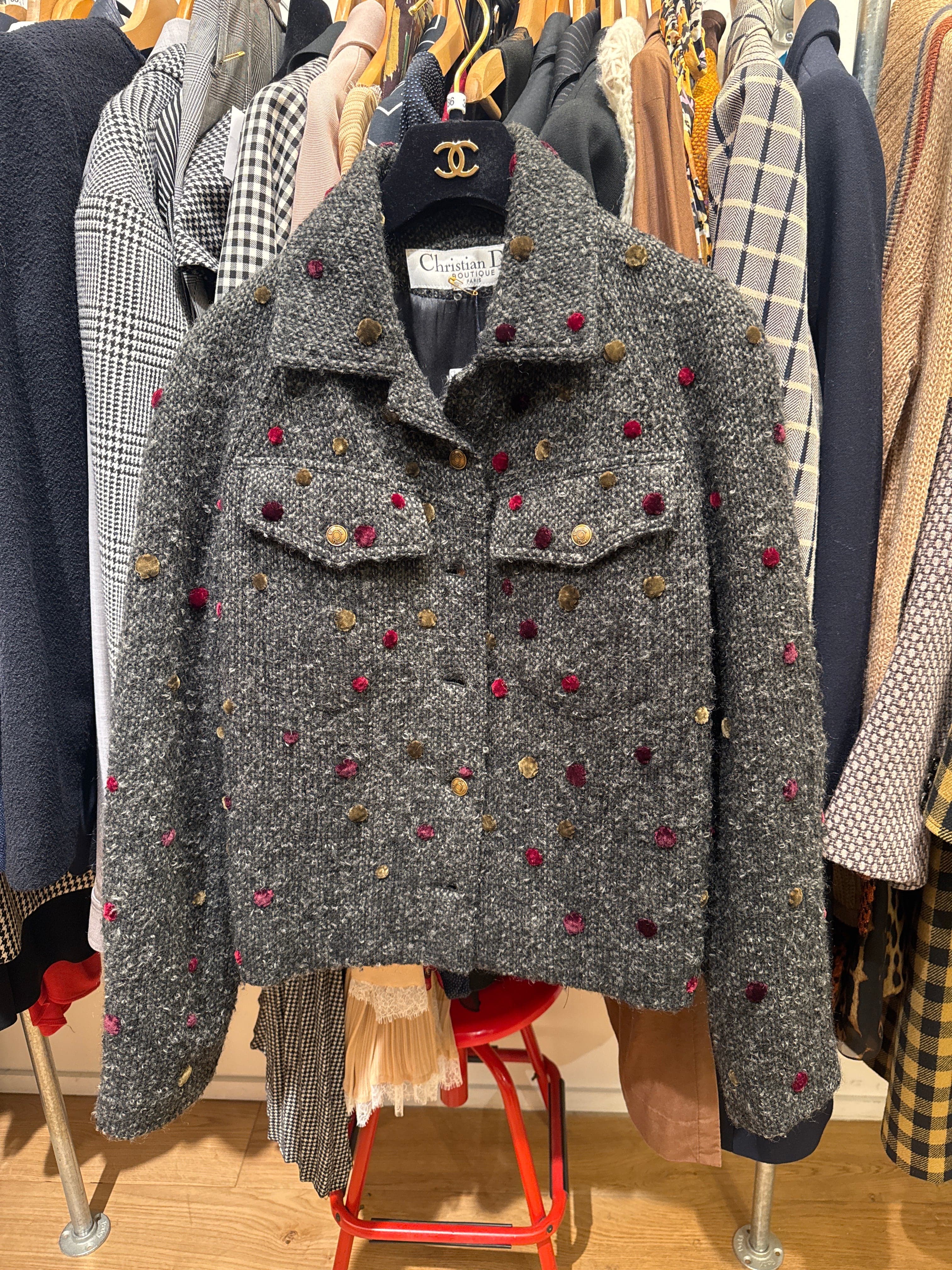 Christian Dior Christian Dior Polka dot tweed jacket AGC2495