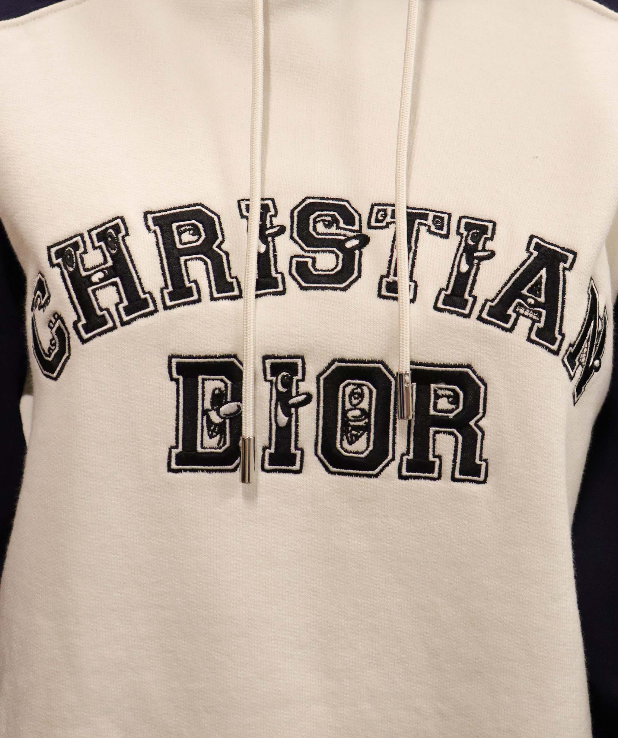 Christian Dior CHRISTIAN DIOR White and blue hoodie AGC2960