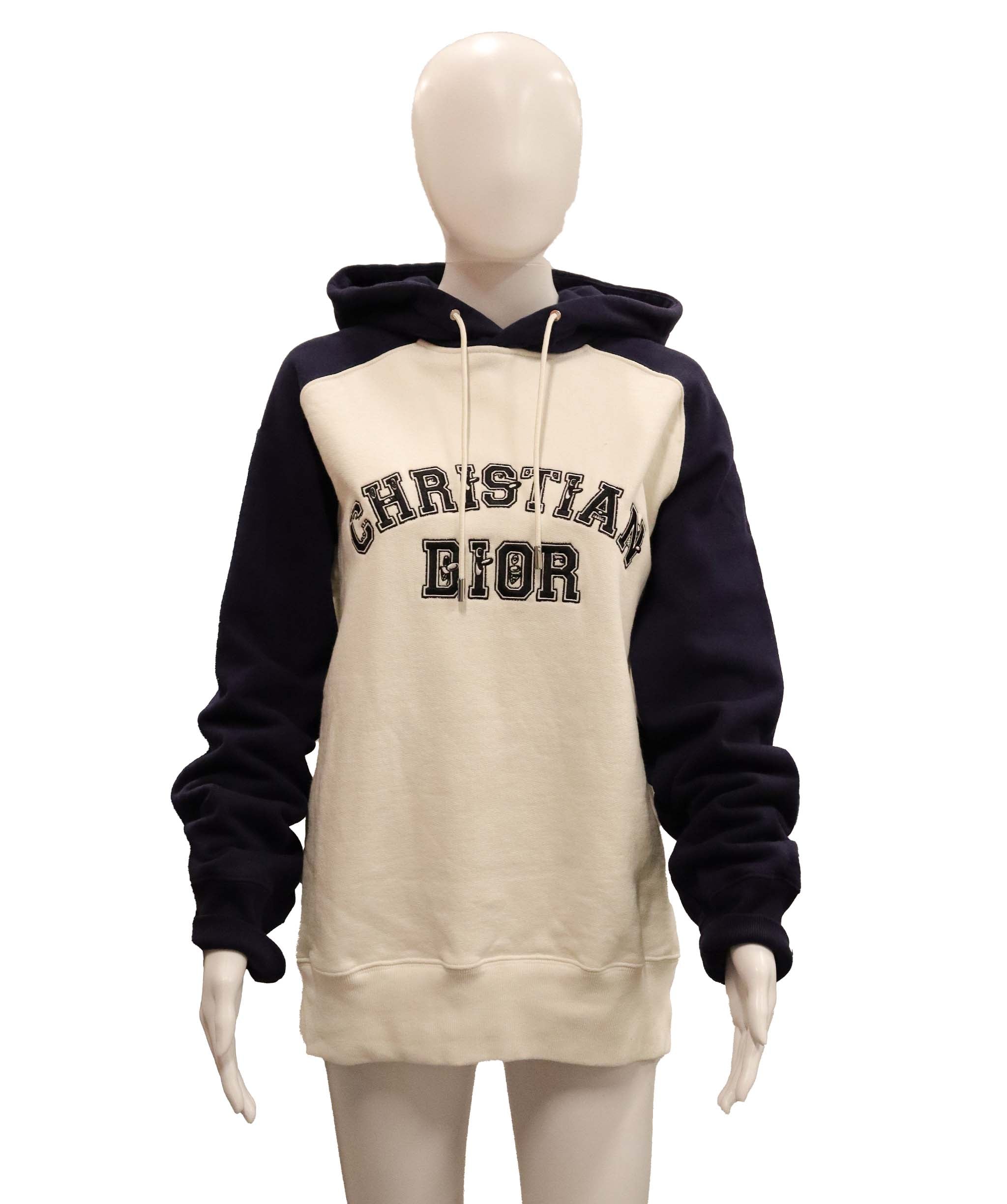 Christian Dior CHRISTIAN DIOR White and blue hoodie AGC2960