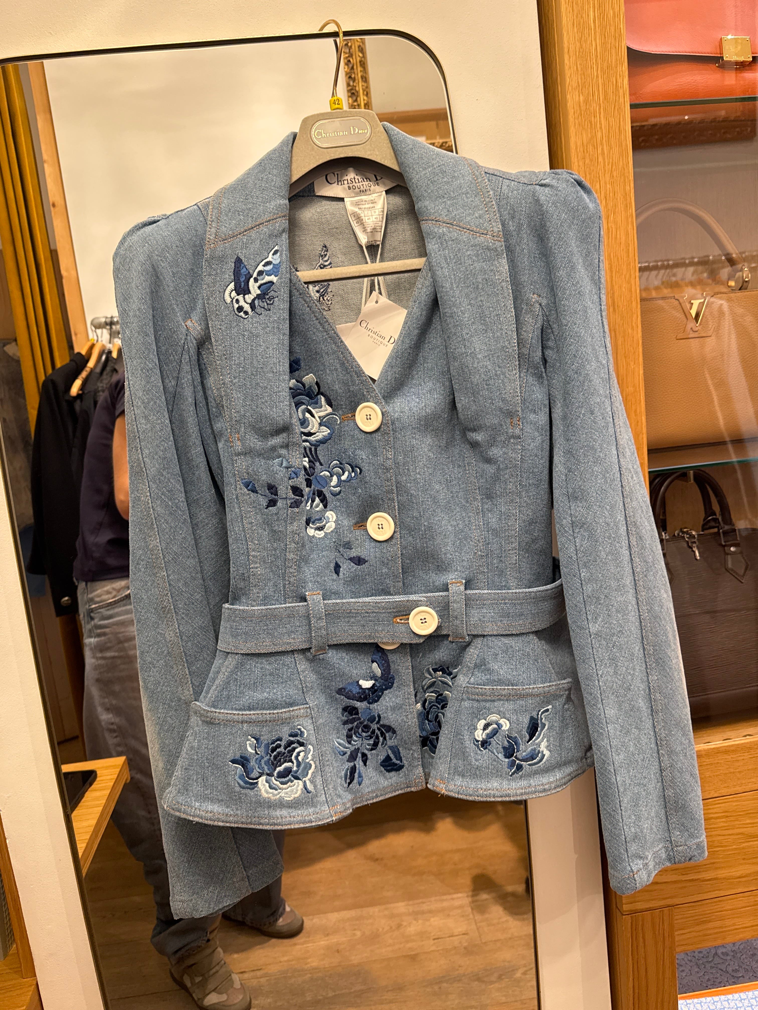 Christian Dior DENIM AND FLOWERS BAR JACKET AGC3337