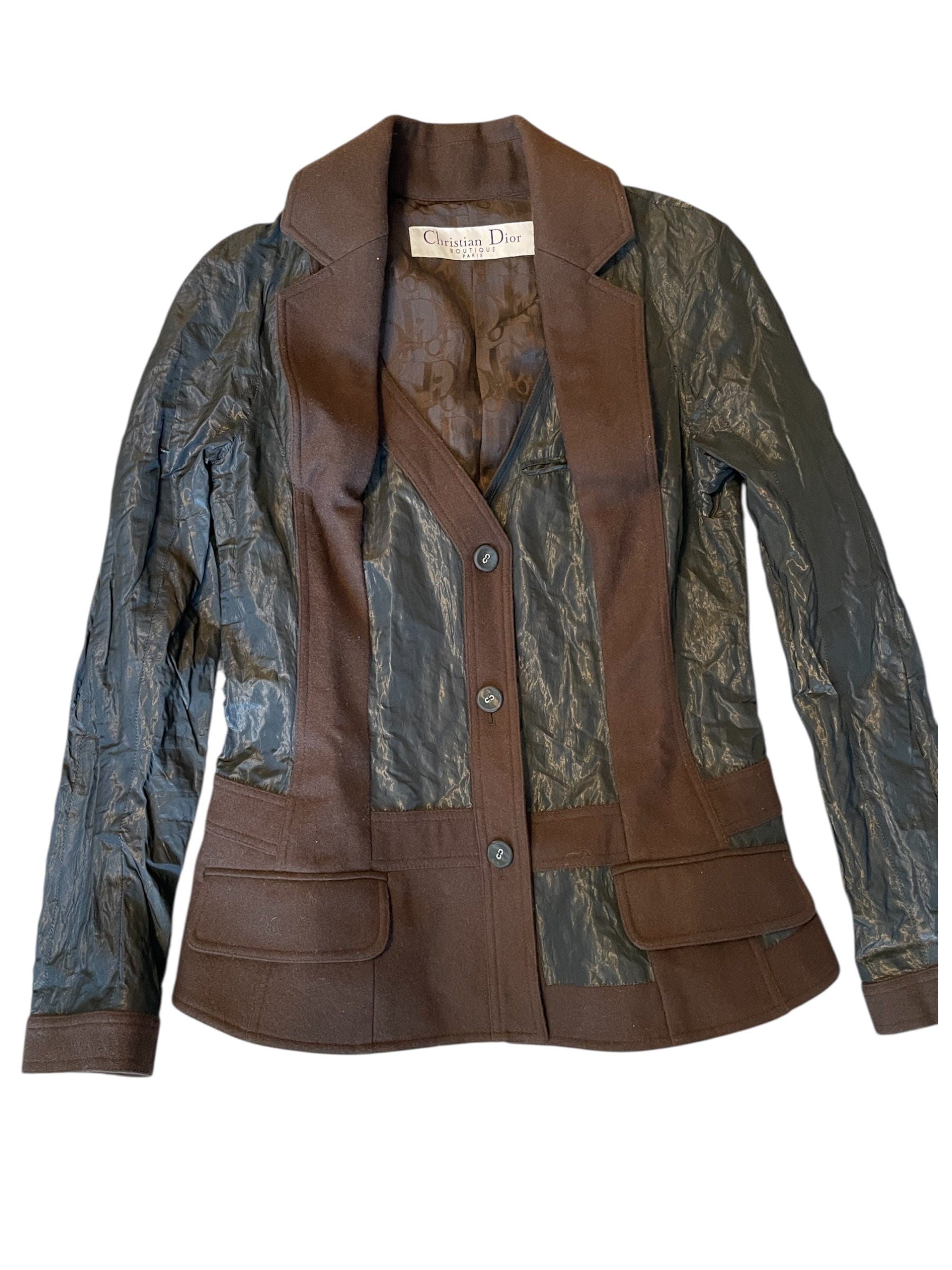 Christian Dior Dior Galliano Denim/Brown Suede Jacket DXBK0441