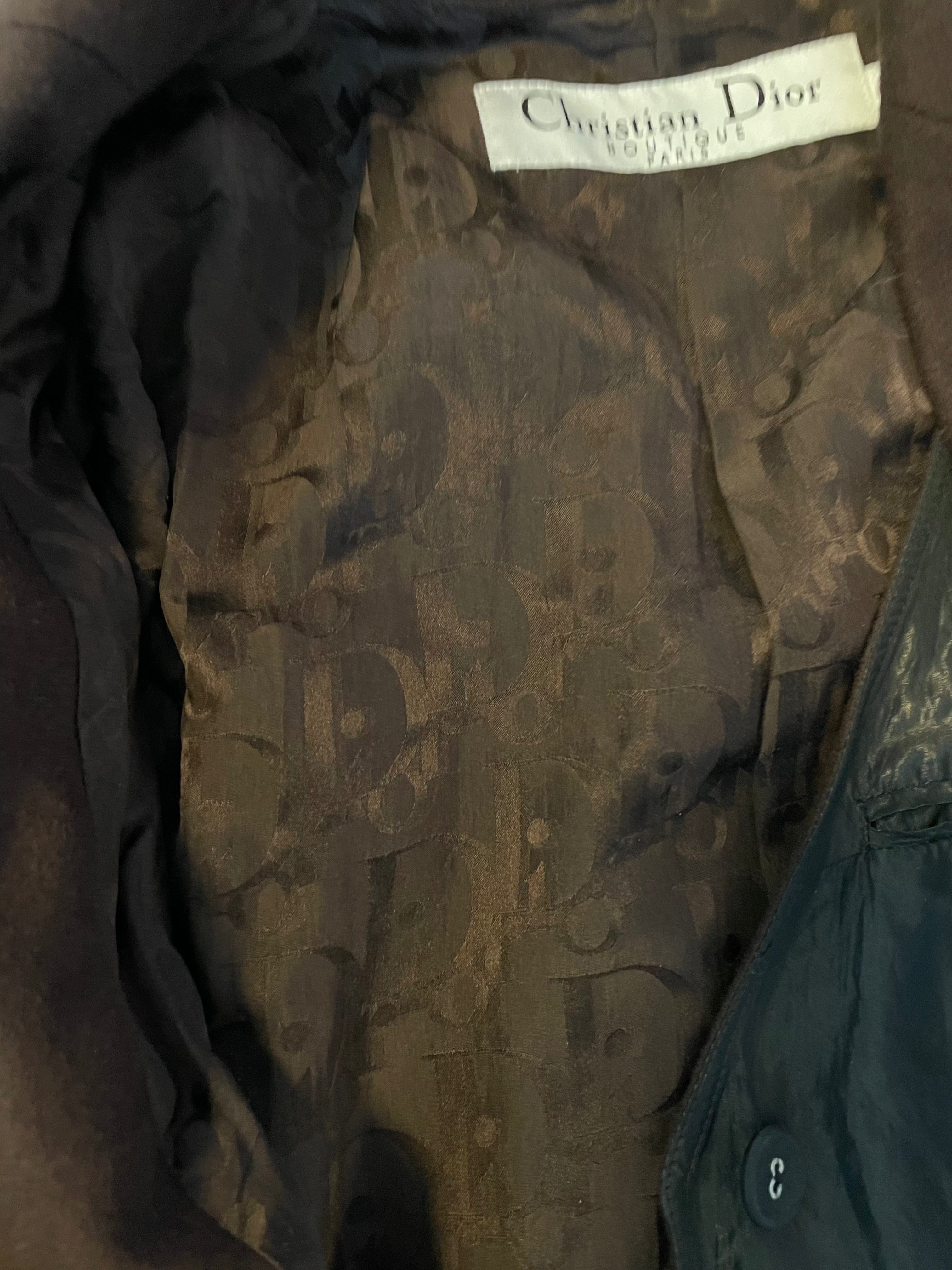 Christian Dior Dior Galliano Denim/Brown Suede Jacket DXBK0441