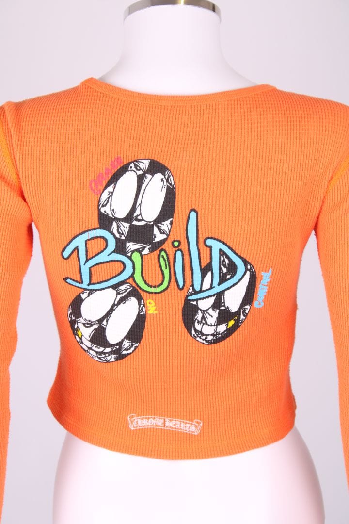 Chrome HEARTS Chrome HEARTS Long Sleeve crop top Orange XS