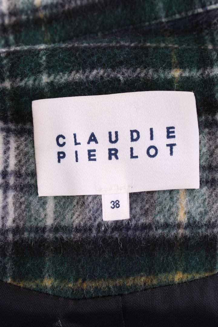 Claudie Pierlot Claudie Pierlot Check Coat Green/ Navy 10