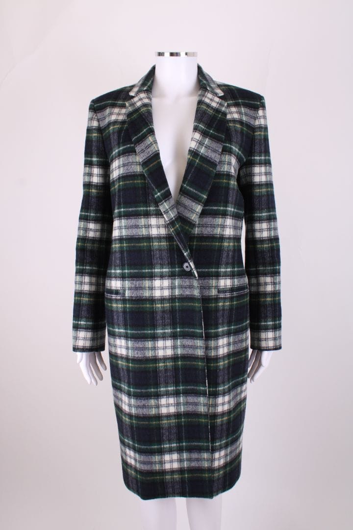 Claudie Pierlot Claudie Pierlot Check Coat Green/ Navy 10