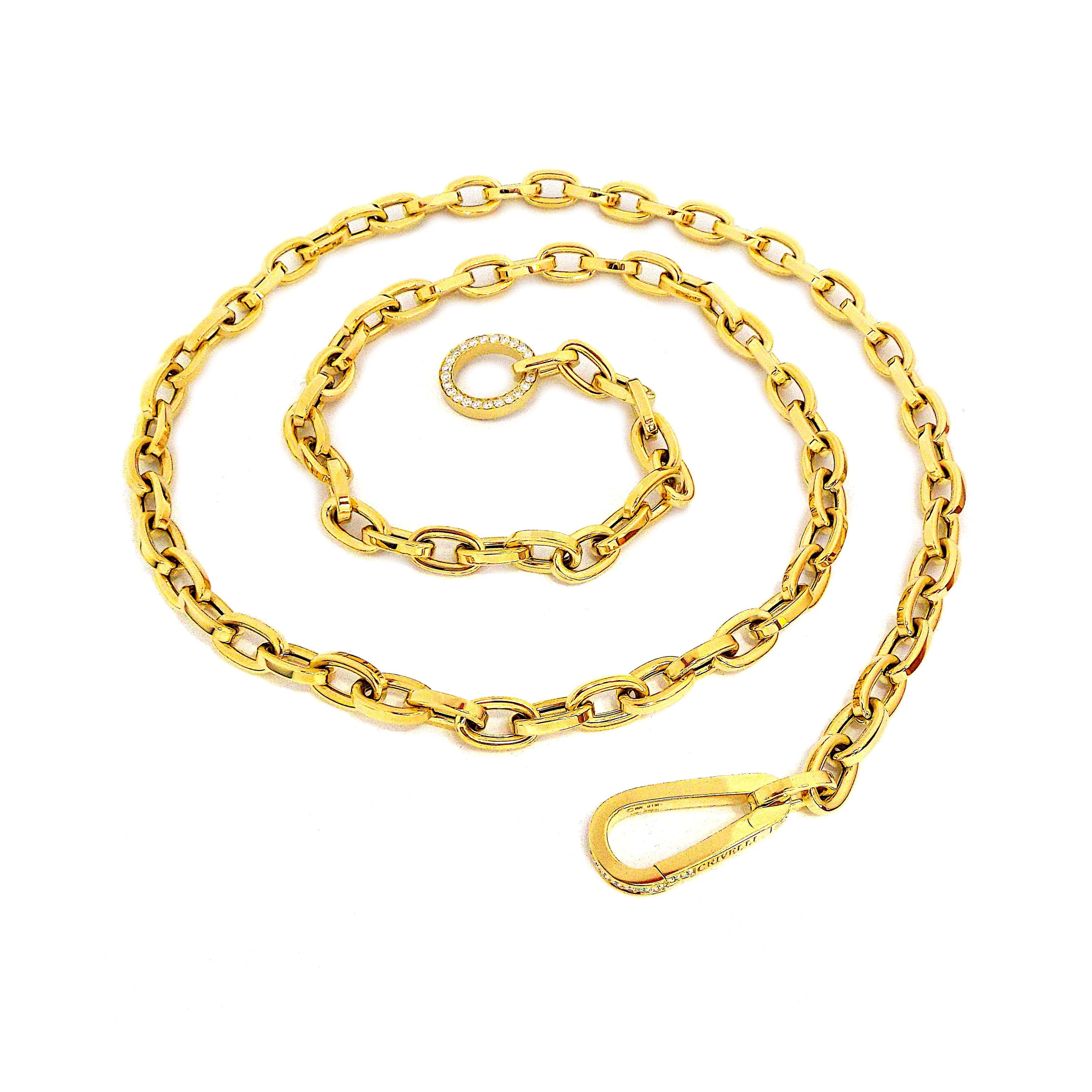 Crivelli Crivelli 18K Yellow Gold and Diamond 32" Chain Necklace ASC6848