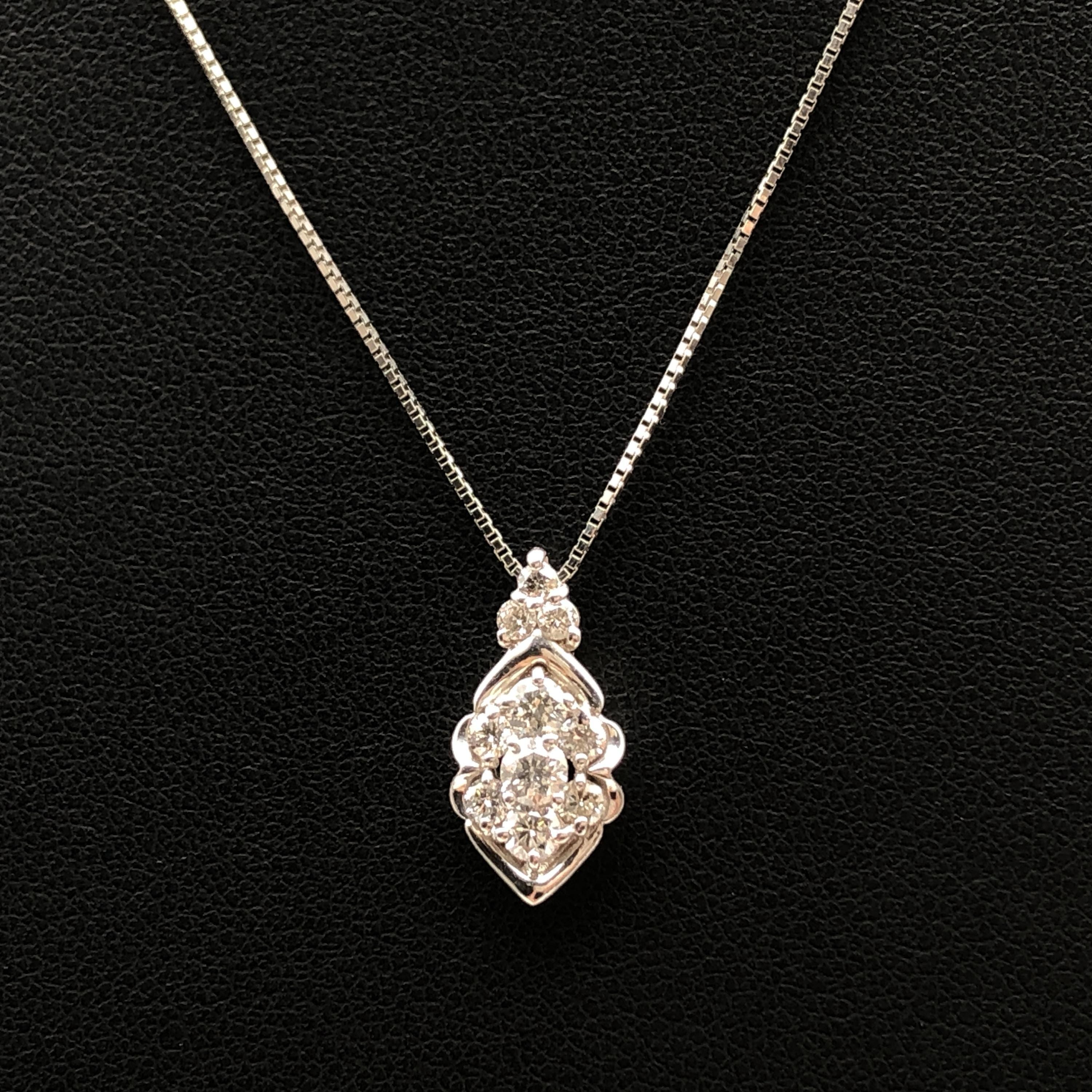 Custom Jewelry Custom Jewelry Diamond Necklace, D(0.53ct), PT900/PT850, 4.7g, 16.5inch C387017