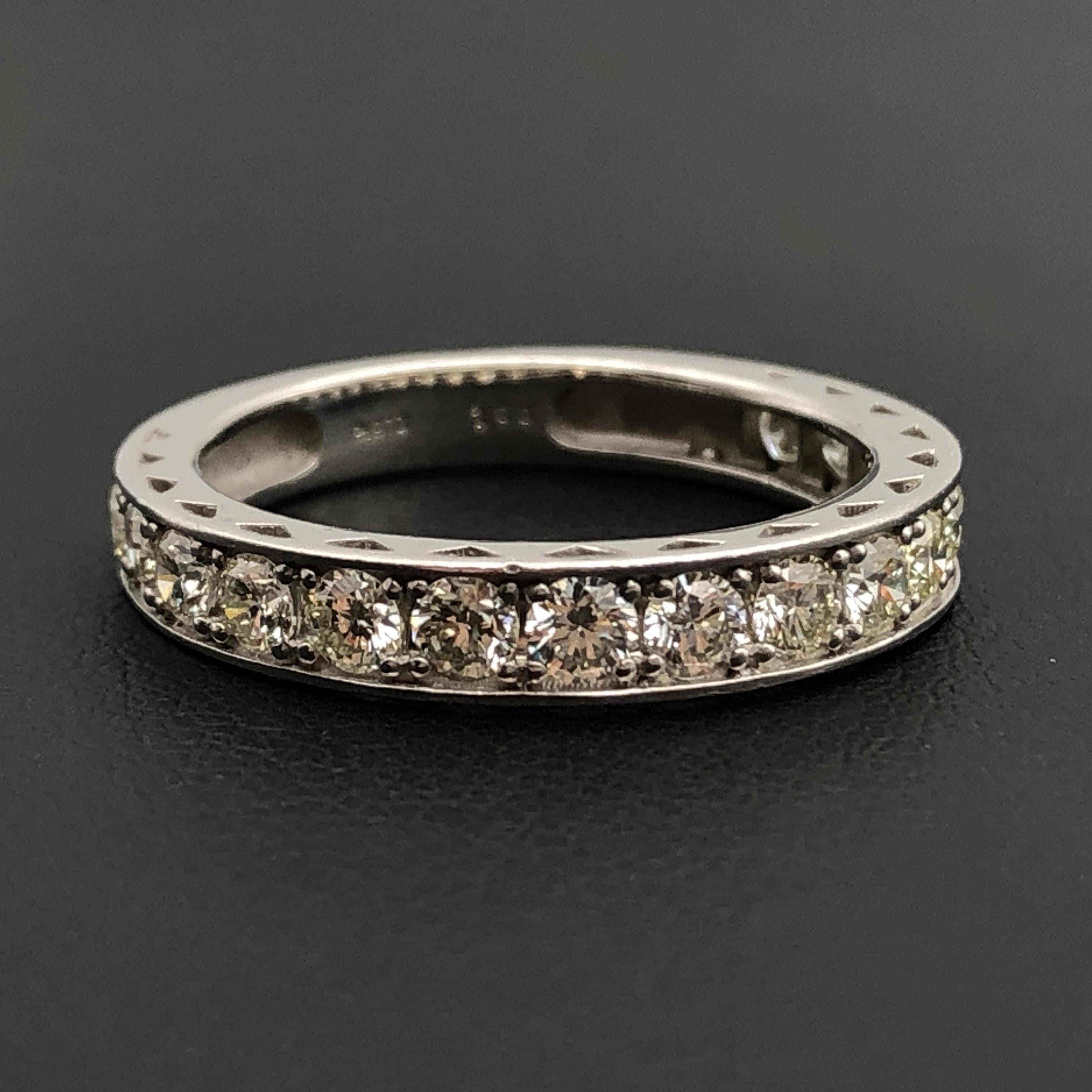 Custom Jewelry Custom Jewelry Half Eternity Ring, D(1.00ct), PT900, 4.6g, US size 7 C366014
