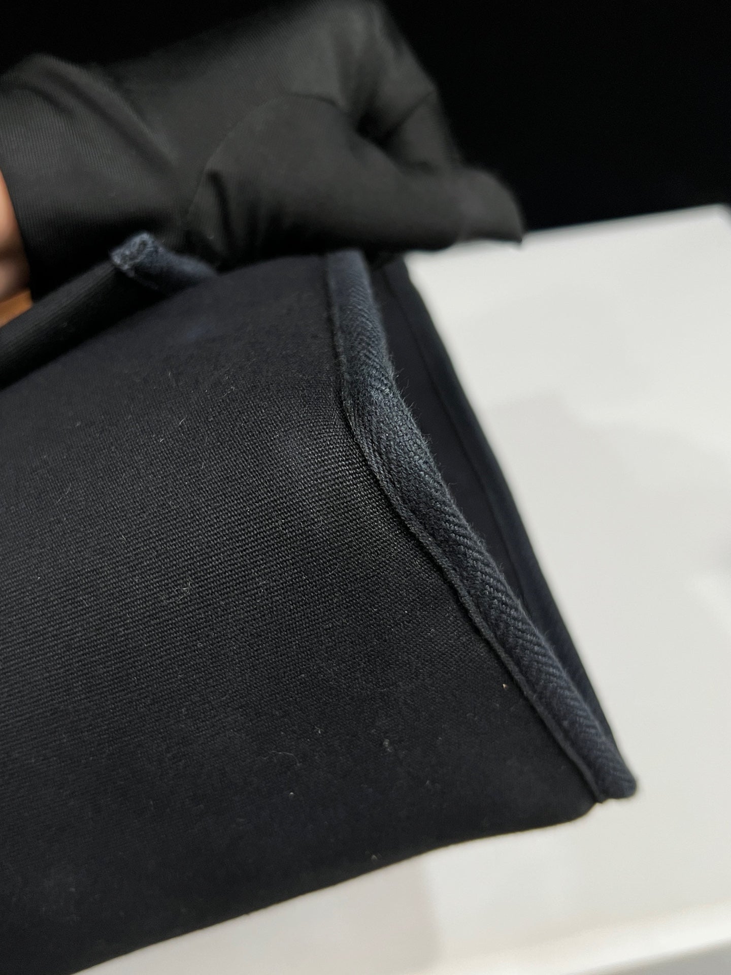 Hermès Herbag 31 Black Canvas Tan Leather Palladium Hardware G Stamp