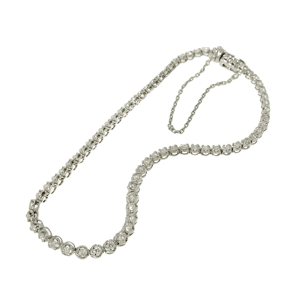 Diamond 1.00ct Bracelet 18K K18 WG White Gold 750 902950391