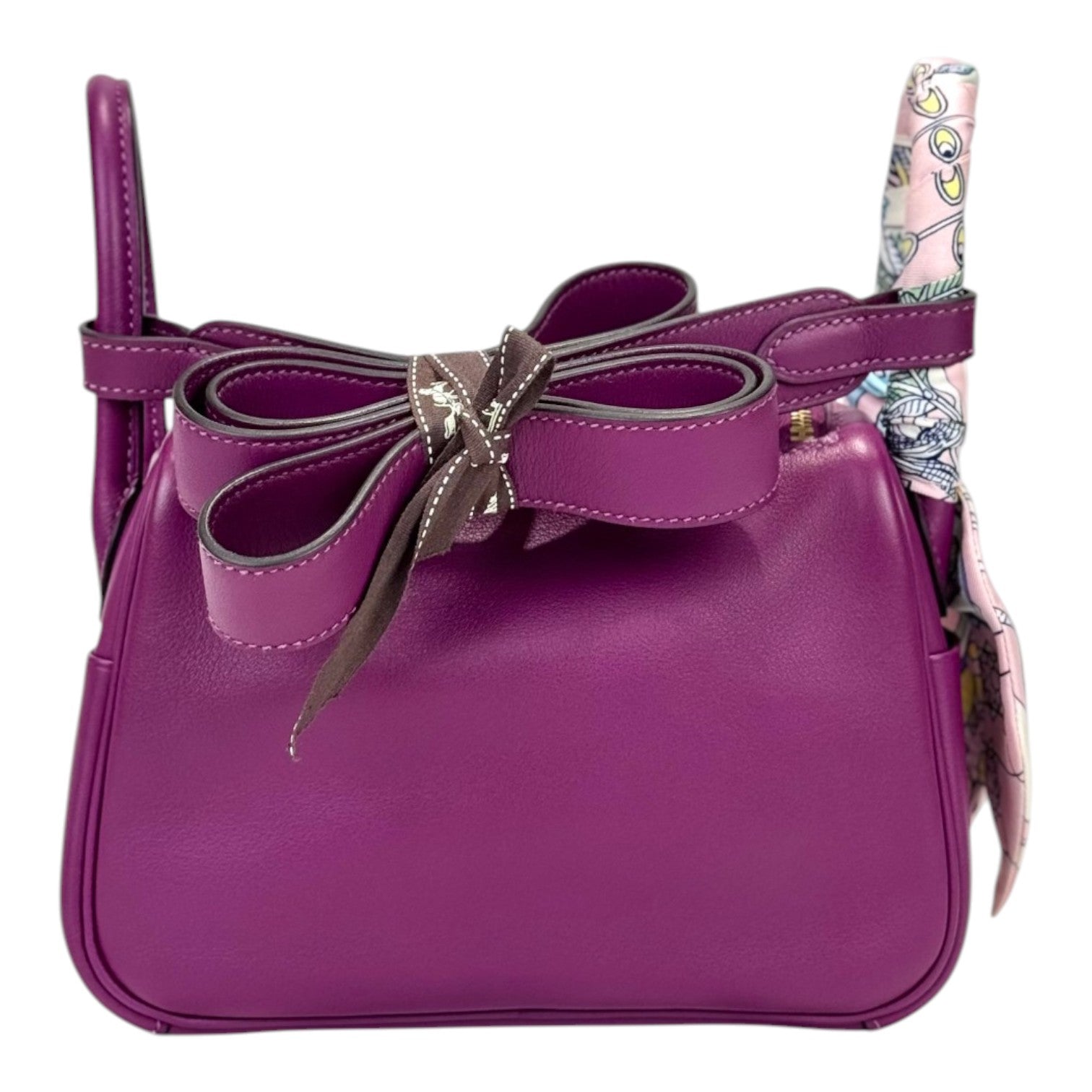 Hermes Purple Mini Lindy Bag - Full Set