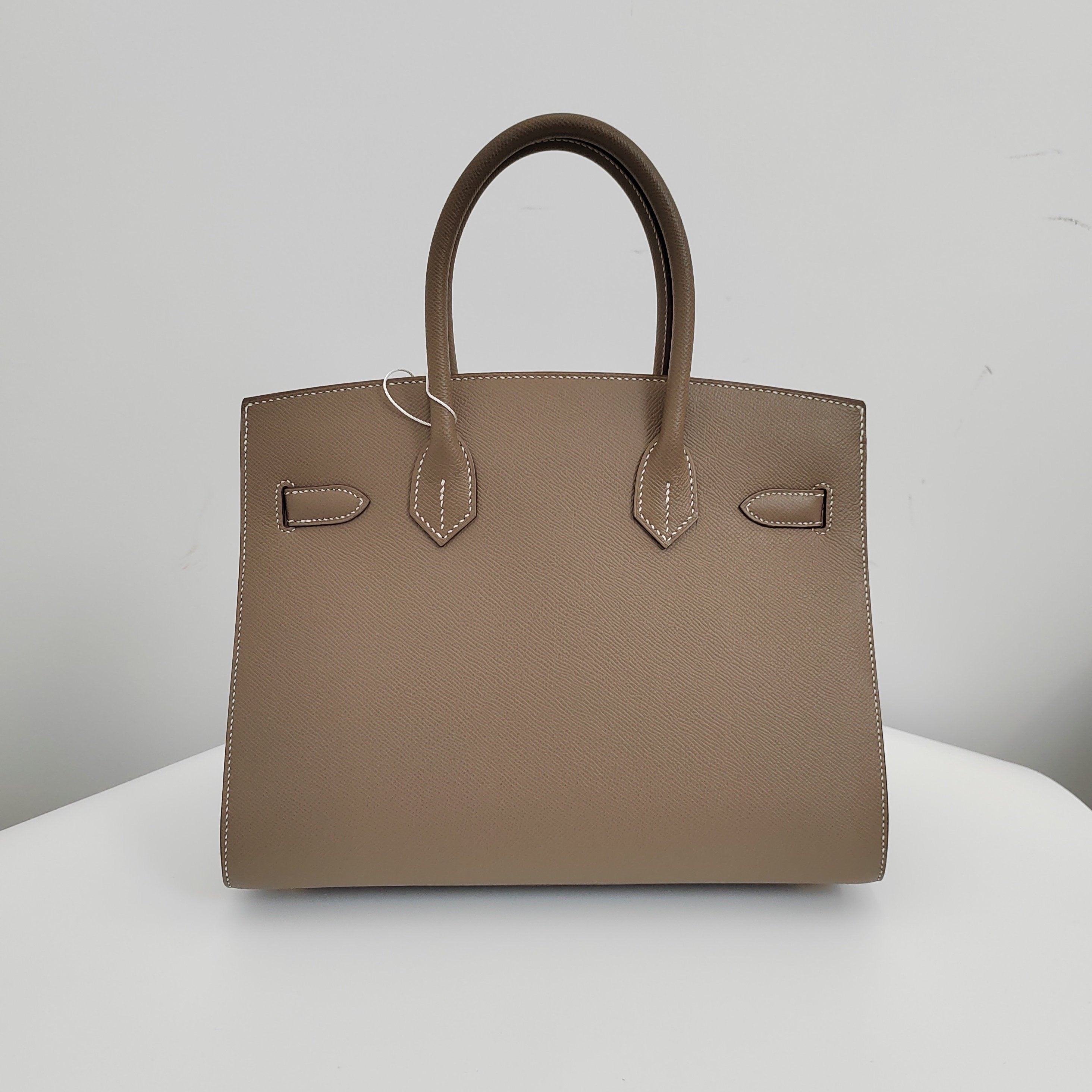 Hermès Birkin 30 Etoupe Epsom Leather GHW -Stamp Z