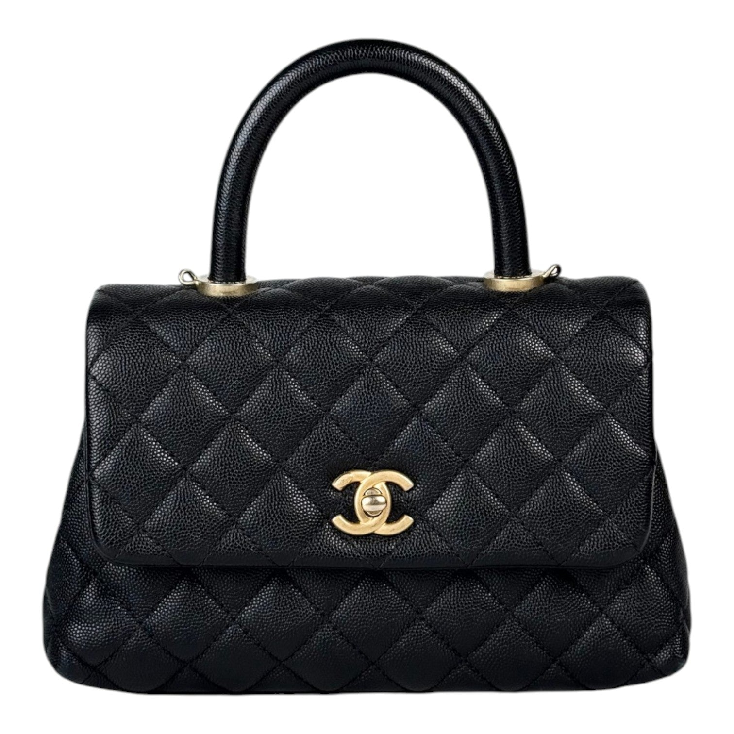 Chanel Coco Handle Small Black Caviar GHW Bag