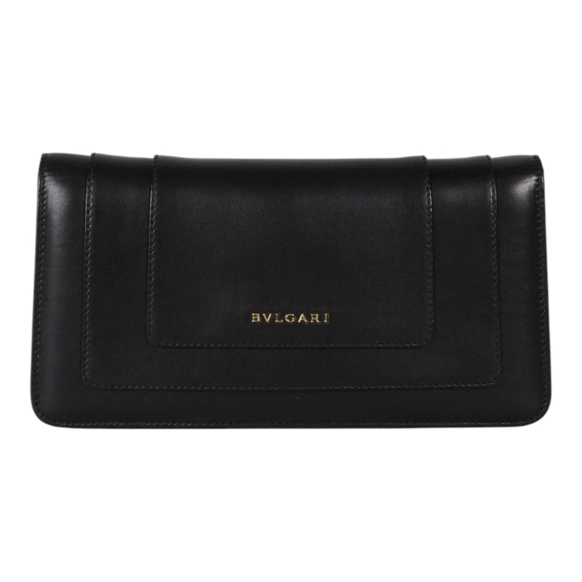 Bvlgari Black Serpenti Clutch with Chain Bag - Full Set