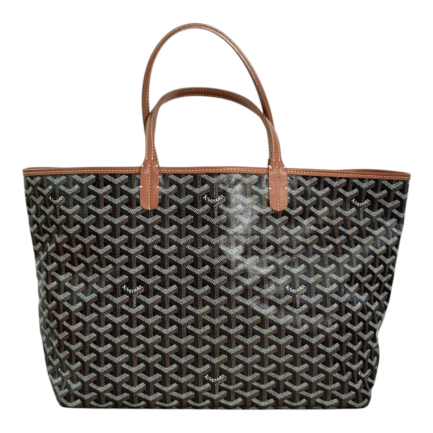Goyard St Louis Brown/Black PM Tote Bag