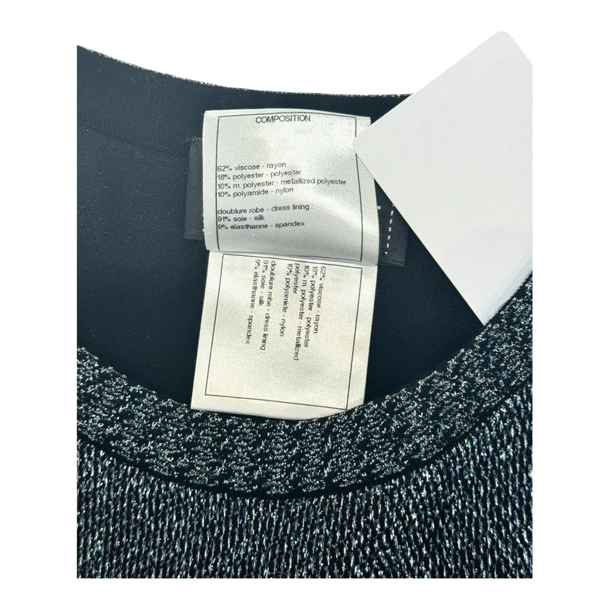 Chanel Metallic Fibre Knit Dress - size 40