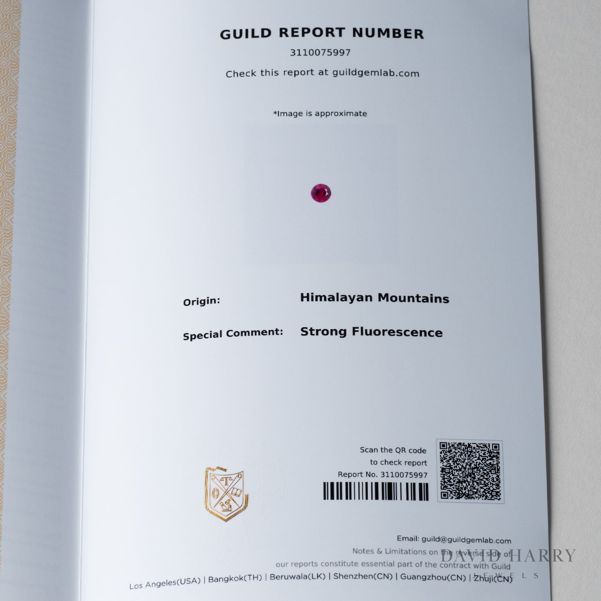 David Harry Jewels 1.09ct No Heat Kashmir Ruby