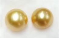 David Harry Jewels 12.5mm Golden South Sea Pearl Pair