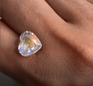 David Harry Jewels 3.85ct Madagascan Rainbow Moonstone heart