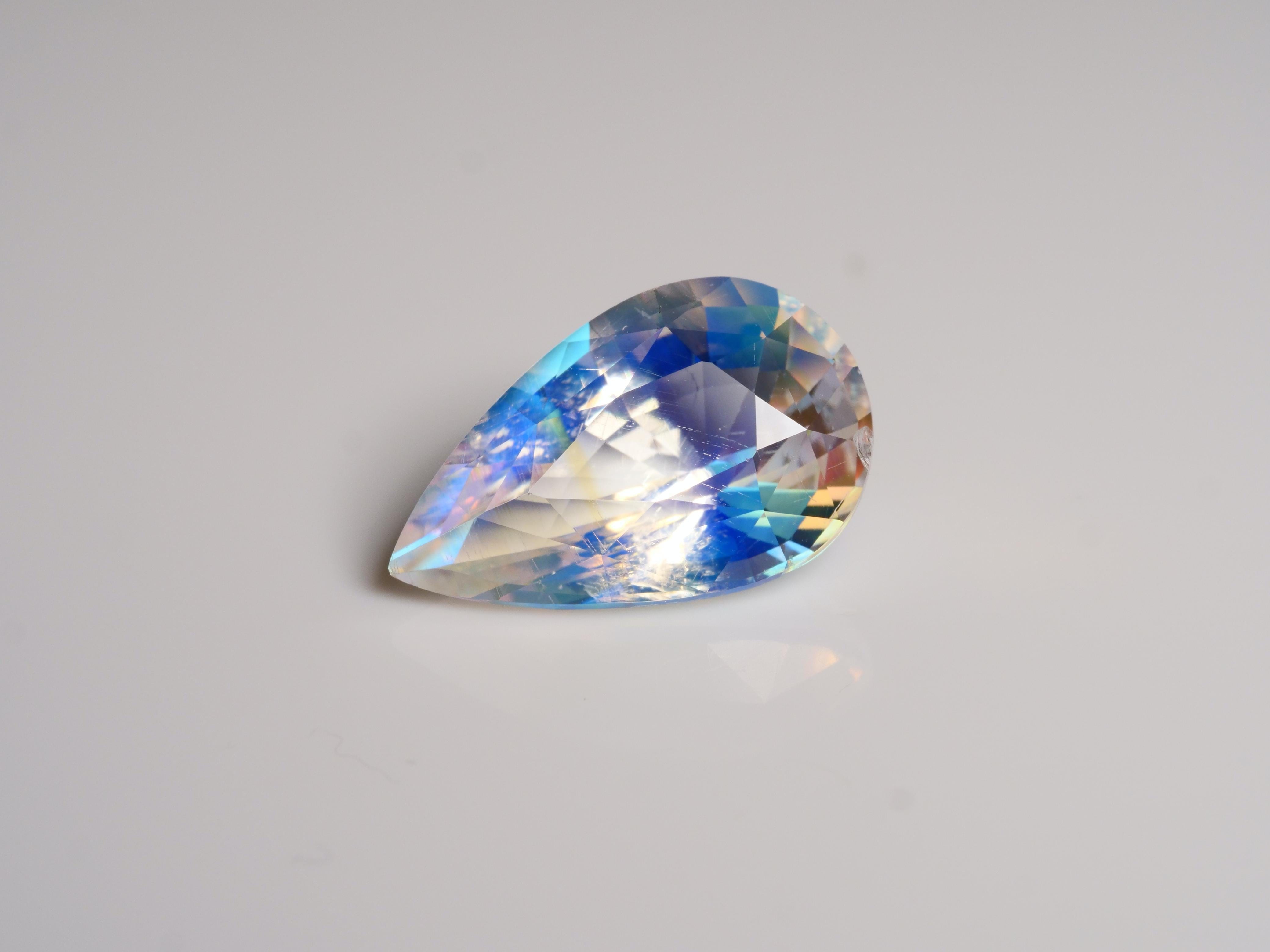 David Harry Jewels 5.12ct Madagascan Rainbow Moonstone Pear