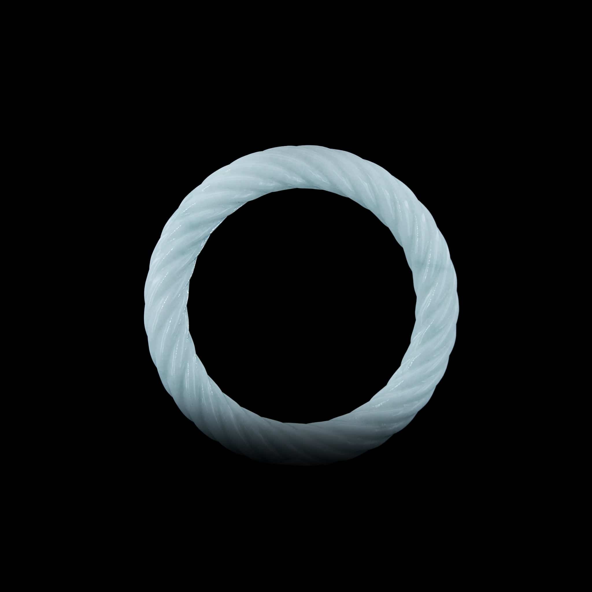 David Harry Jewels 340 cts Type A White Jadeite 'TWIST OF FATE' Bangle