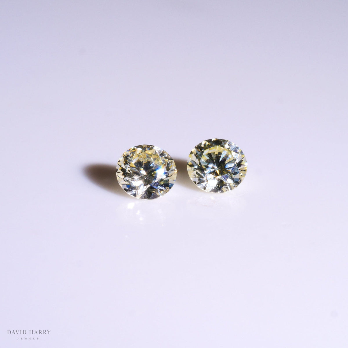 David Harry Jewels 0.39ct Ellendale Fancy Yellow Diamond Pair (3.7mm)