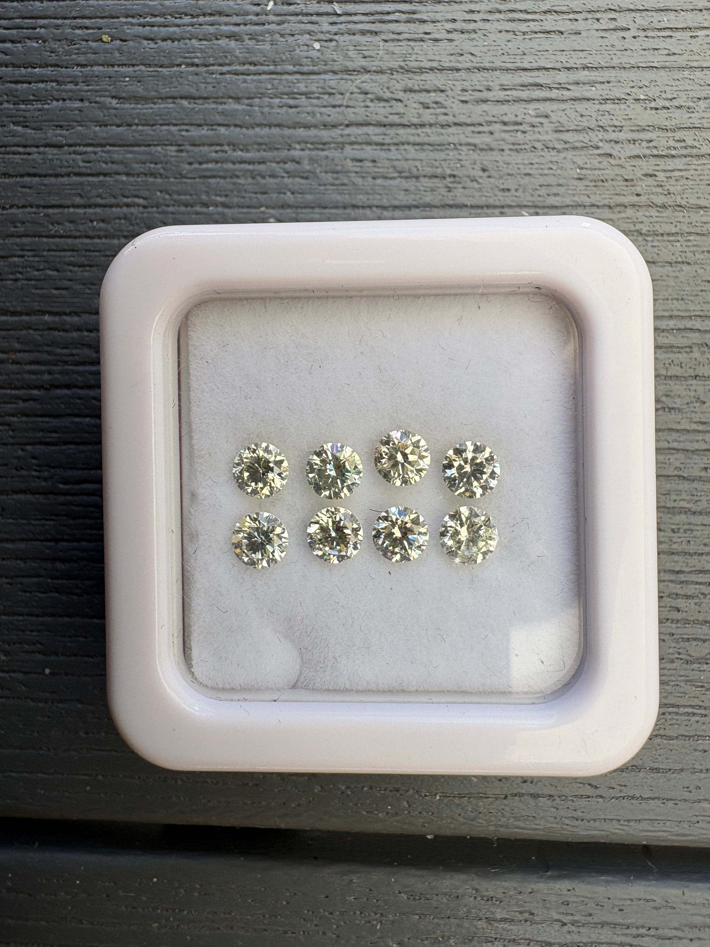 David Harry Jewels 0.58ct Ellendale Fancy Yellow Diamond Pair (4.2mm)