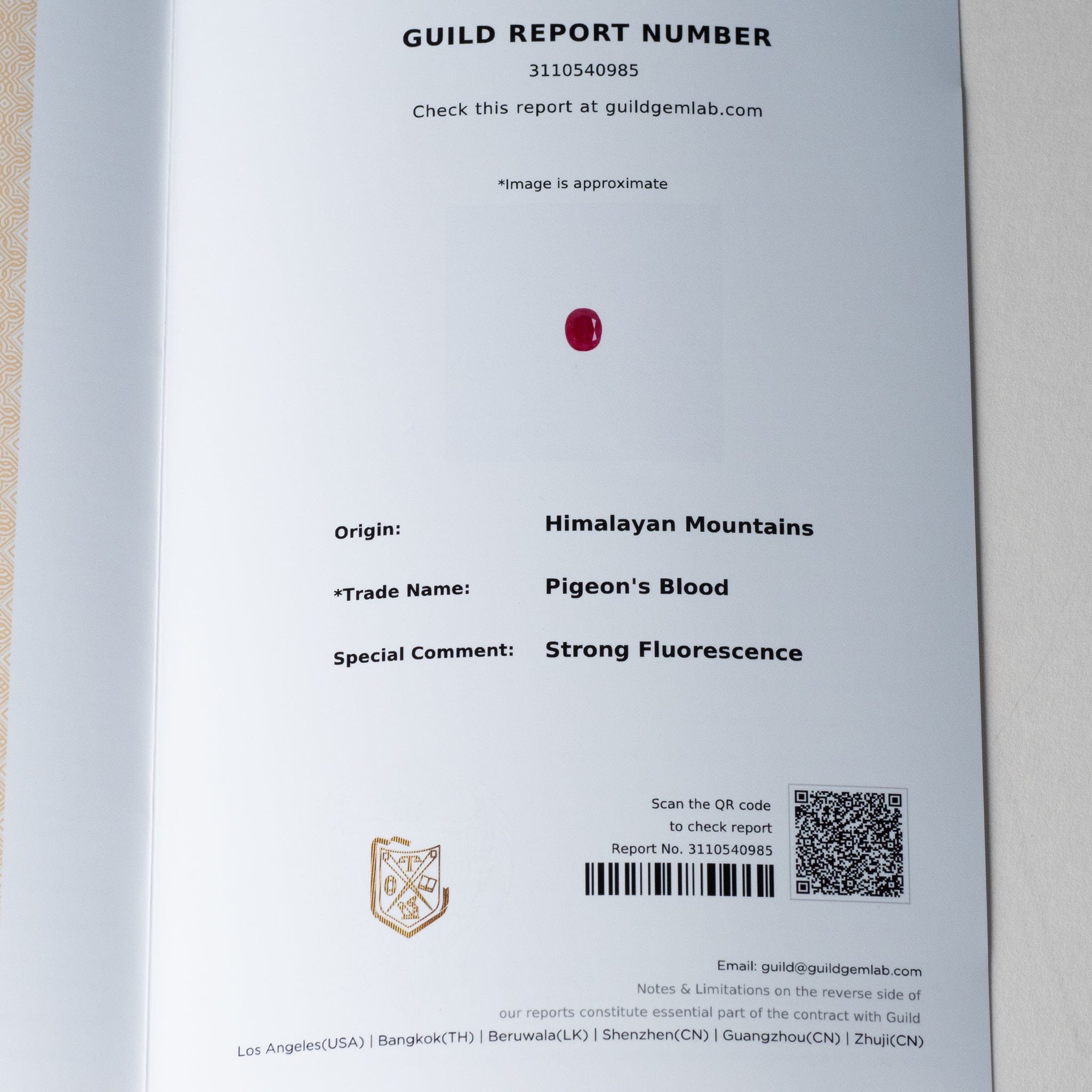 David Harry Jewels 1.35ct Certified No Heat Pigeon Blood Kashmir Ruby