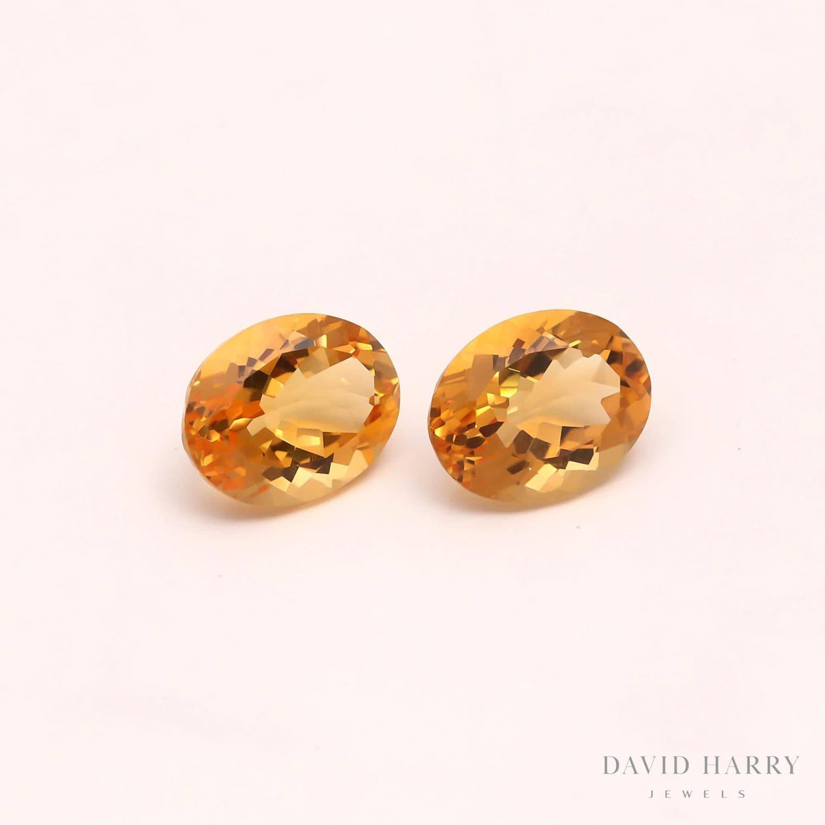 David Harry Jewels 13.73ct Yellow Citrine Pair