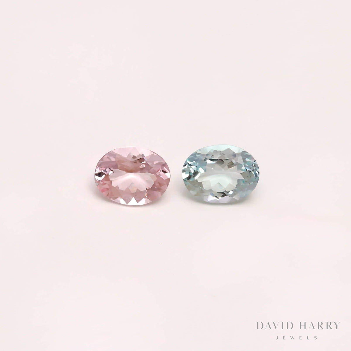 David Harry Jewels 3.13ct Aquamarine & Morganite Pair